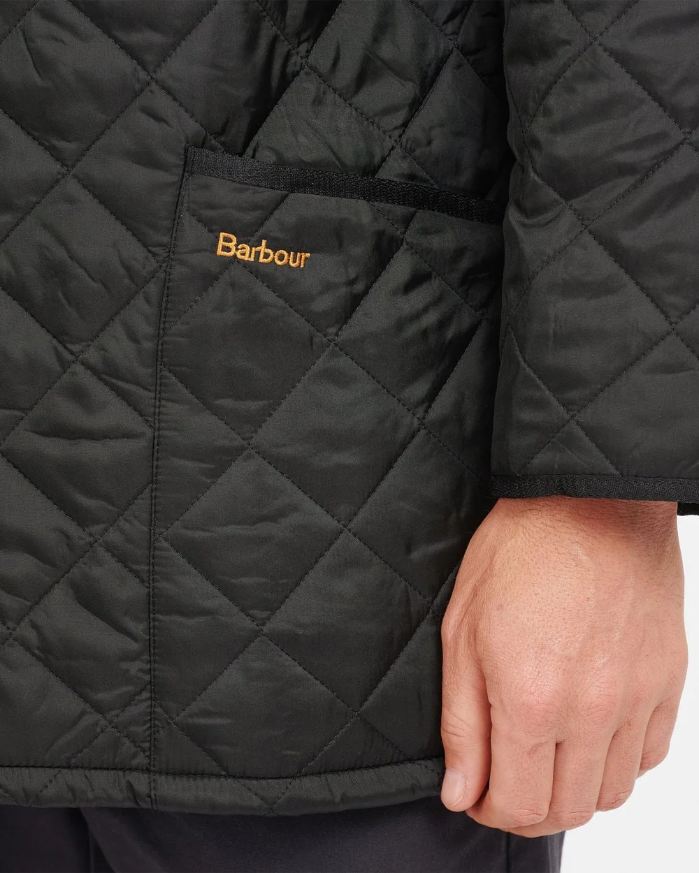 Barbour Liddesdale Mens Quilted Jacket - Black - Image 5