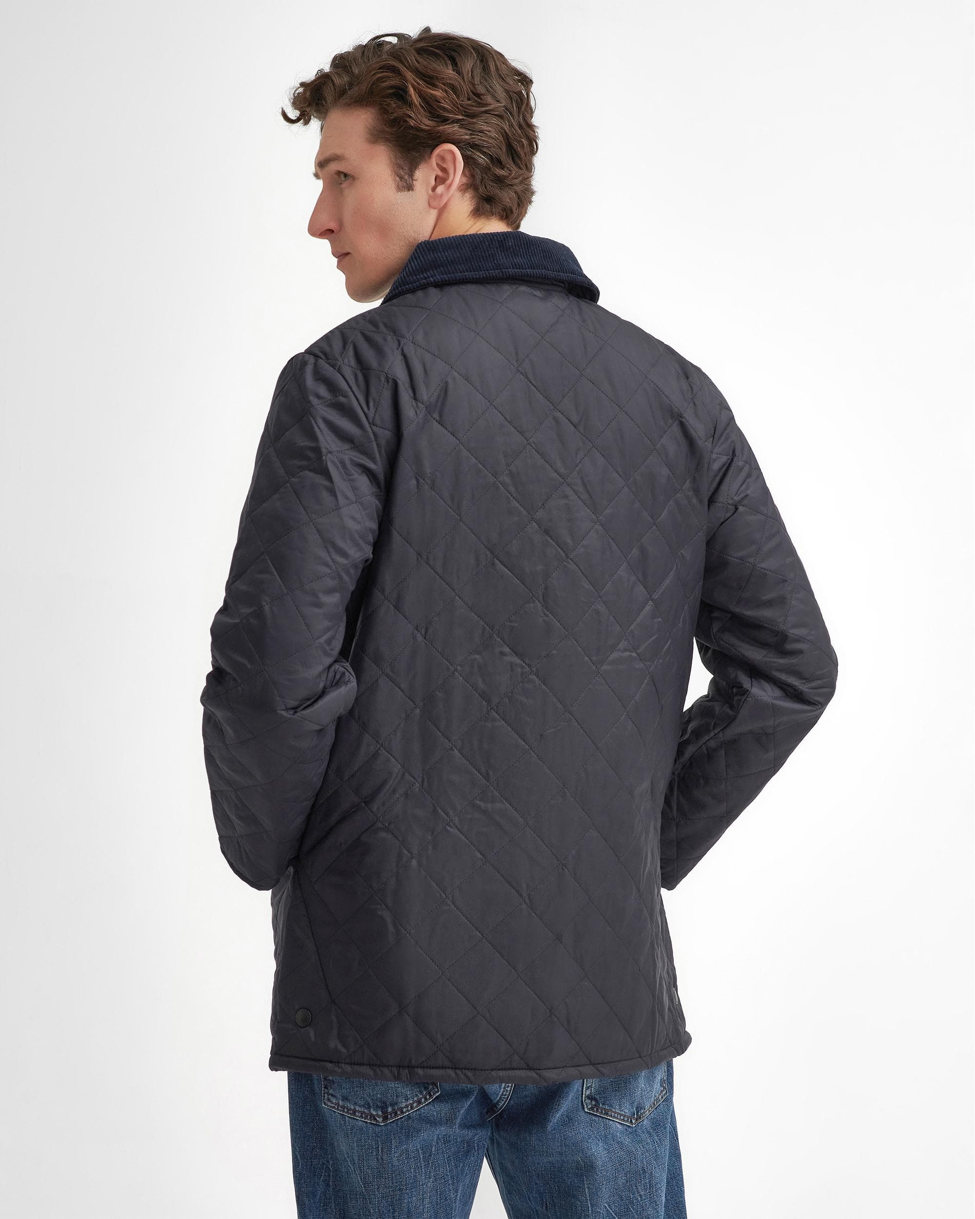 Barbour Liddesdale Mens Quilted Jacket - Navy - Image 5