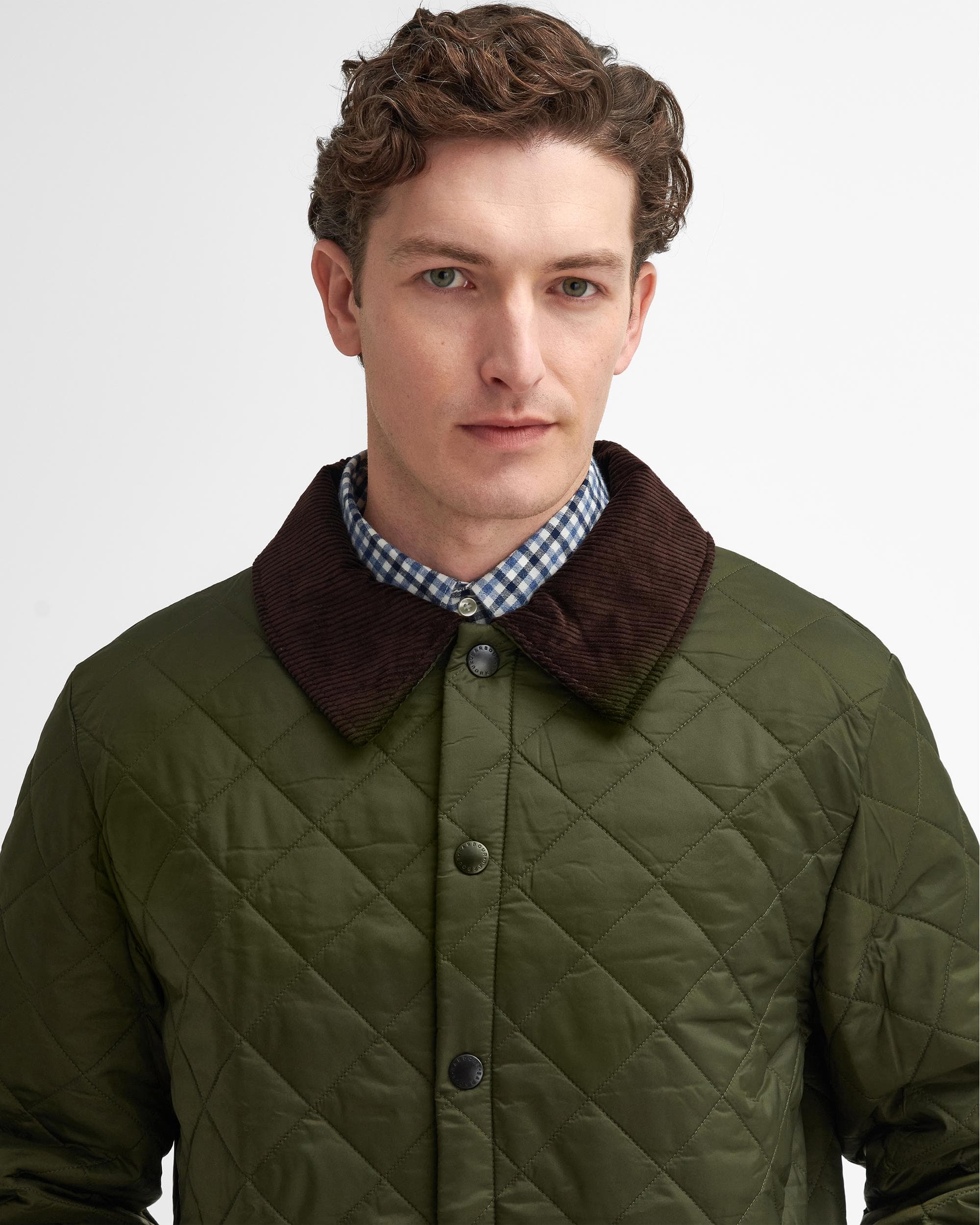 Barbour Liddesdale Mens Quilted Jacket - Olive - Image 2