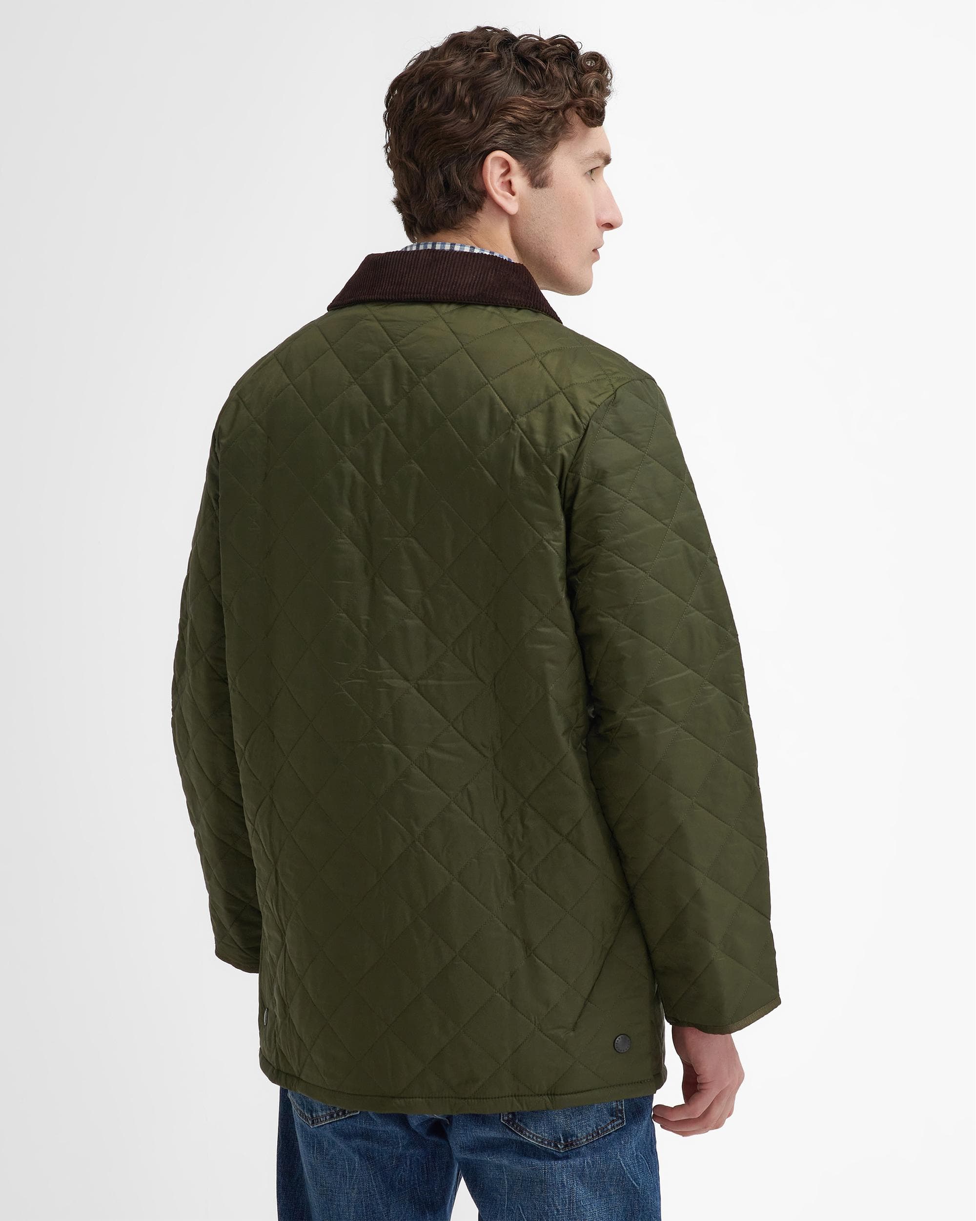 Barbour Liddesdale Mens Quilted Jacket - Olive - Image 6
