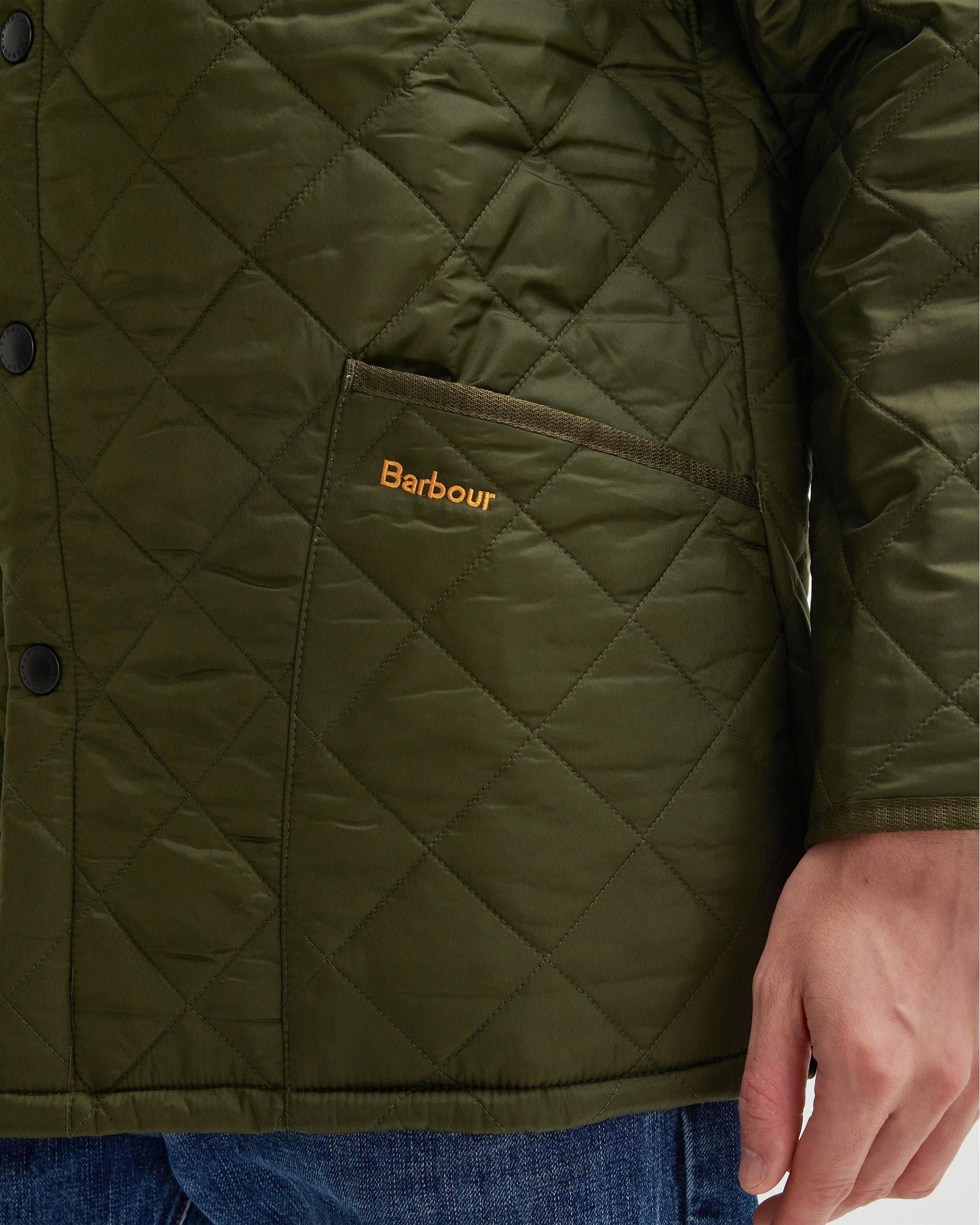 Barbour Liddesdale Mens Quilted Jacket - Olive - Image 7