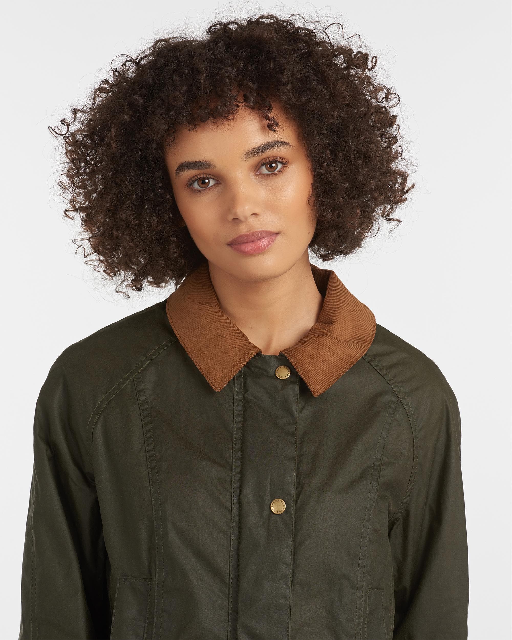 Barbour Lightweight Beadnell Womens Wax Jacket - Archive Olive - Image 2