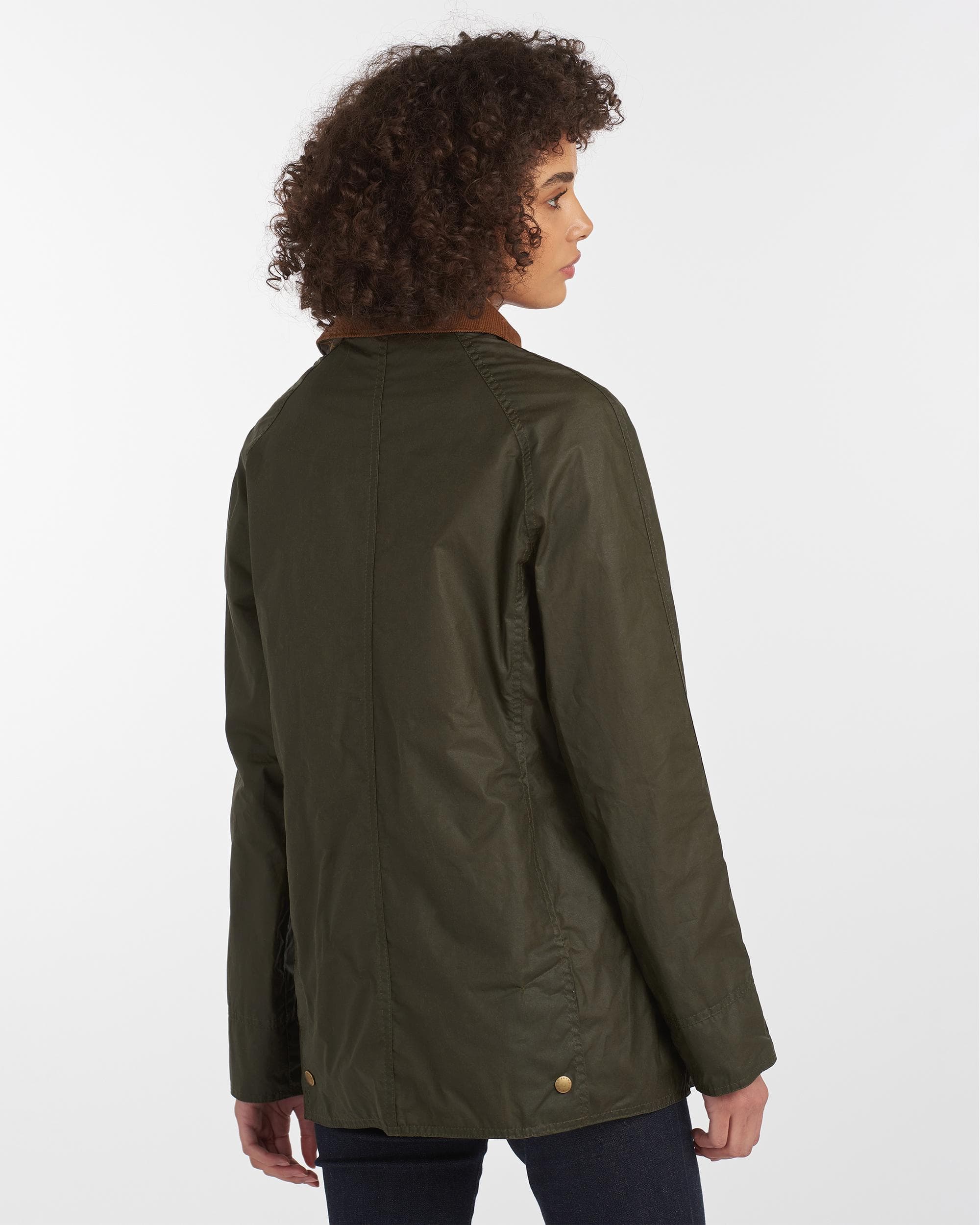 Barbour Lightweight Beadnell Womens Wax Jacket - Archive Olive - Image 6