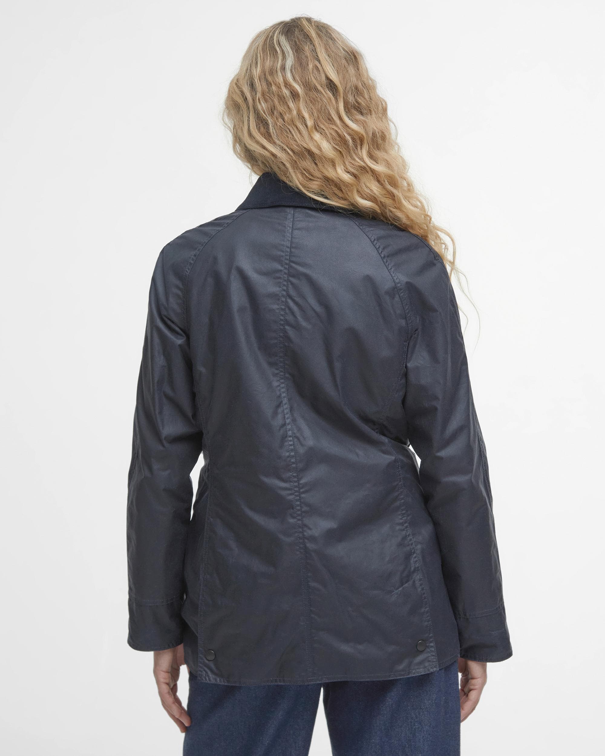 Barbour Lightweight Beadnell Womens Wax Jacket - Royal Navy - Image 6