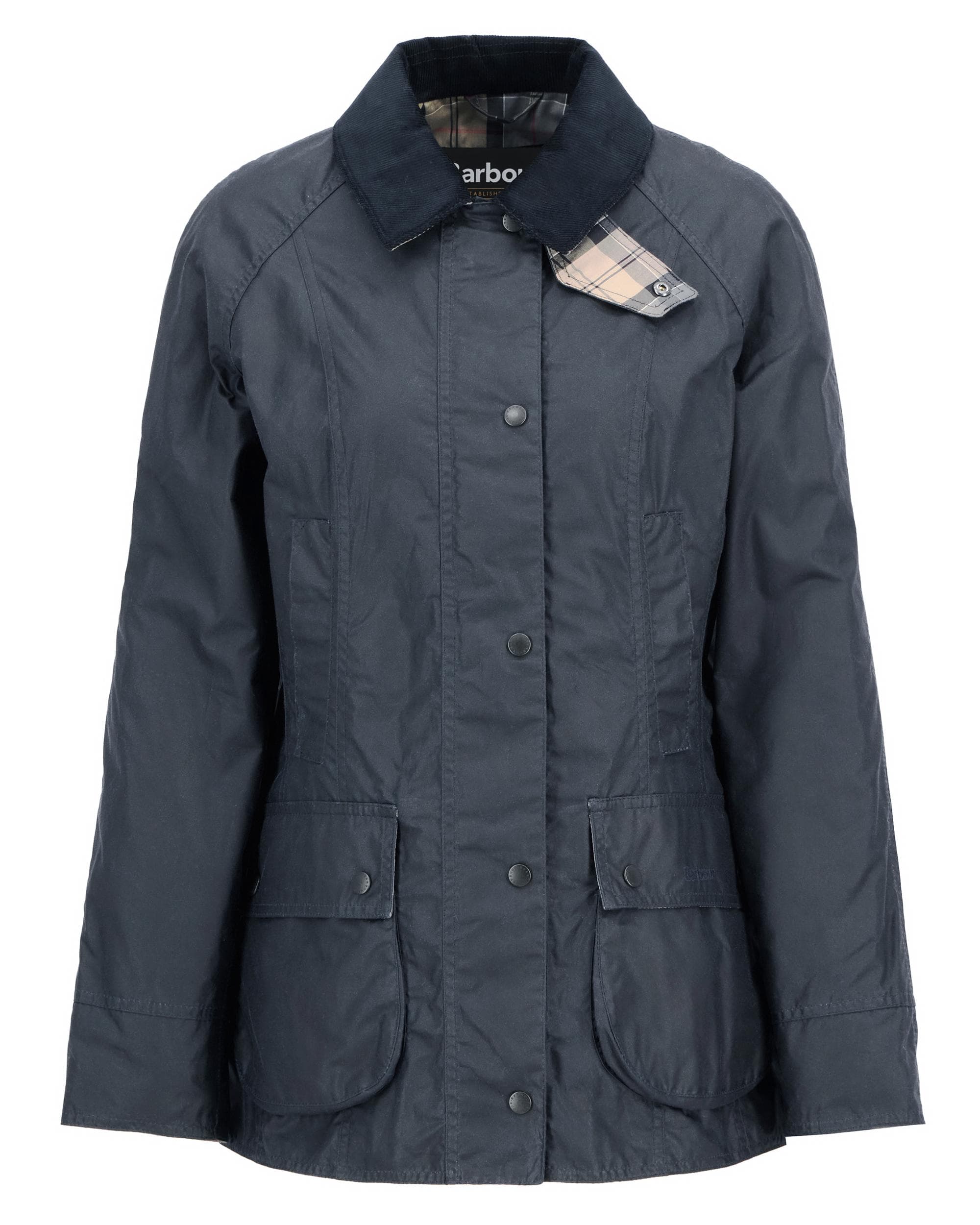 Barbour Lightweight Beadnell Womens Wax Jacket - Royal Navy - Image 9
