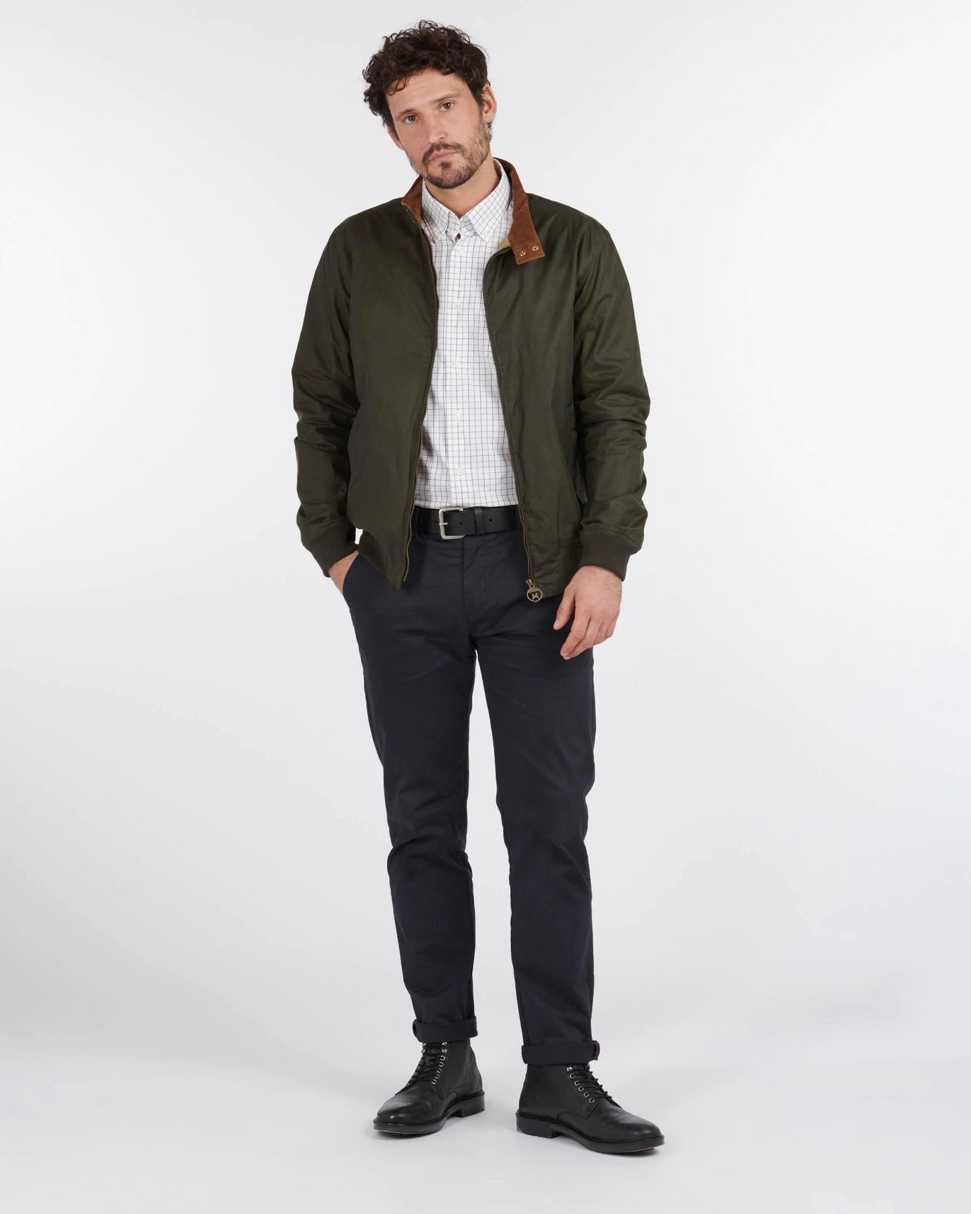 Barbour Lightweight Royston Waxed Cotton Jacket - Archive Olive - Image 2