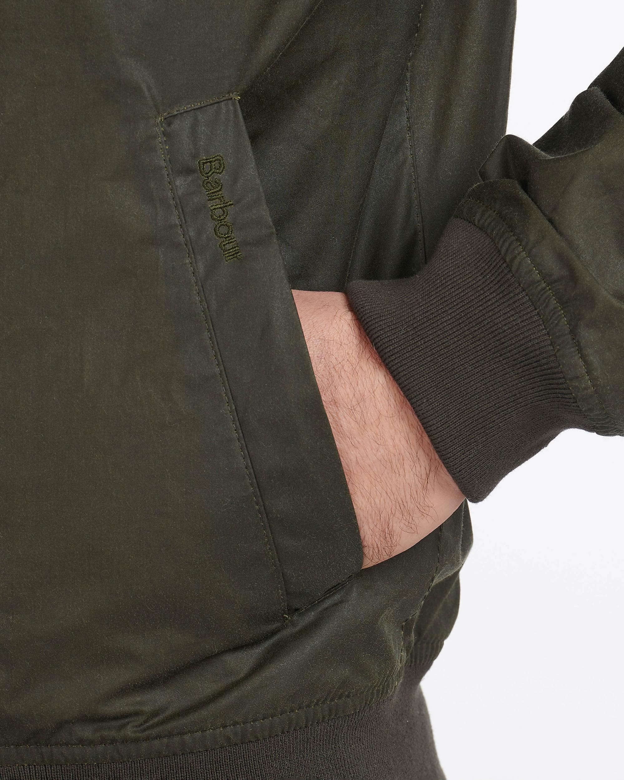 Barbour Lightweight Royston Waxed Cotton Jacket - Archive Olive - Image 3