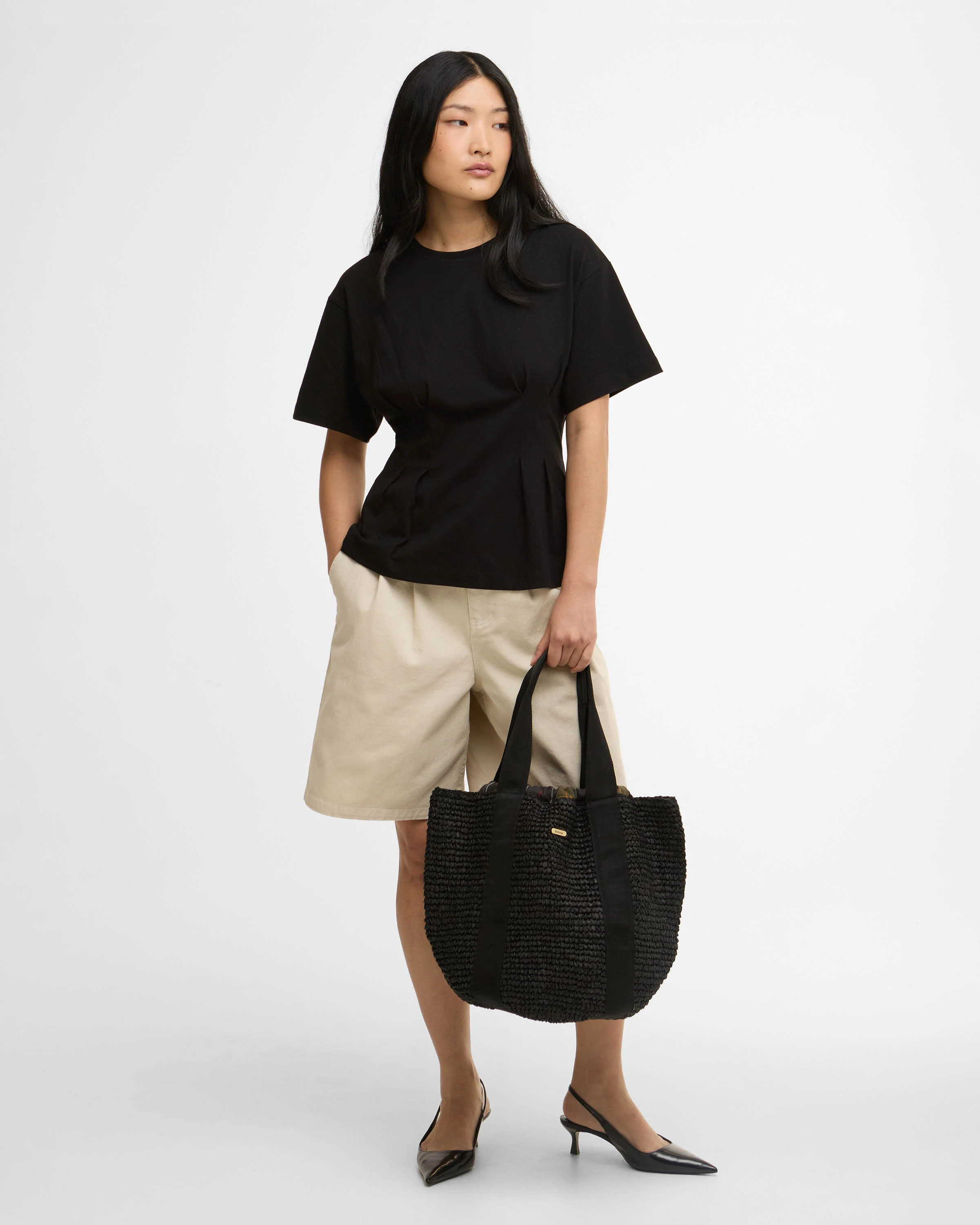 Barbour Lily Womens Beach Tote - Black - Image 2