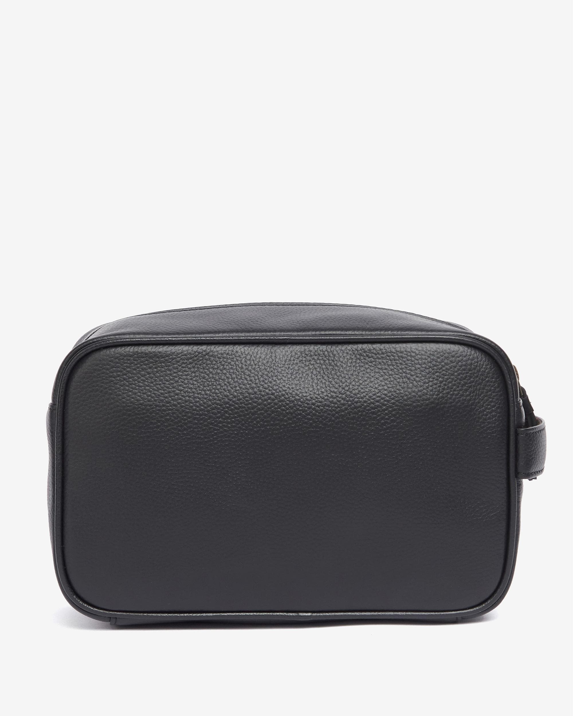 Barbour Logo Mens Leather Washbag - Image 4