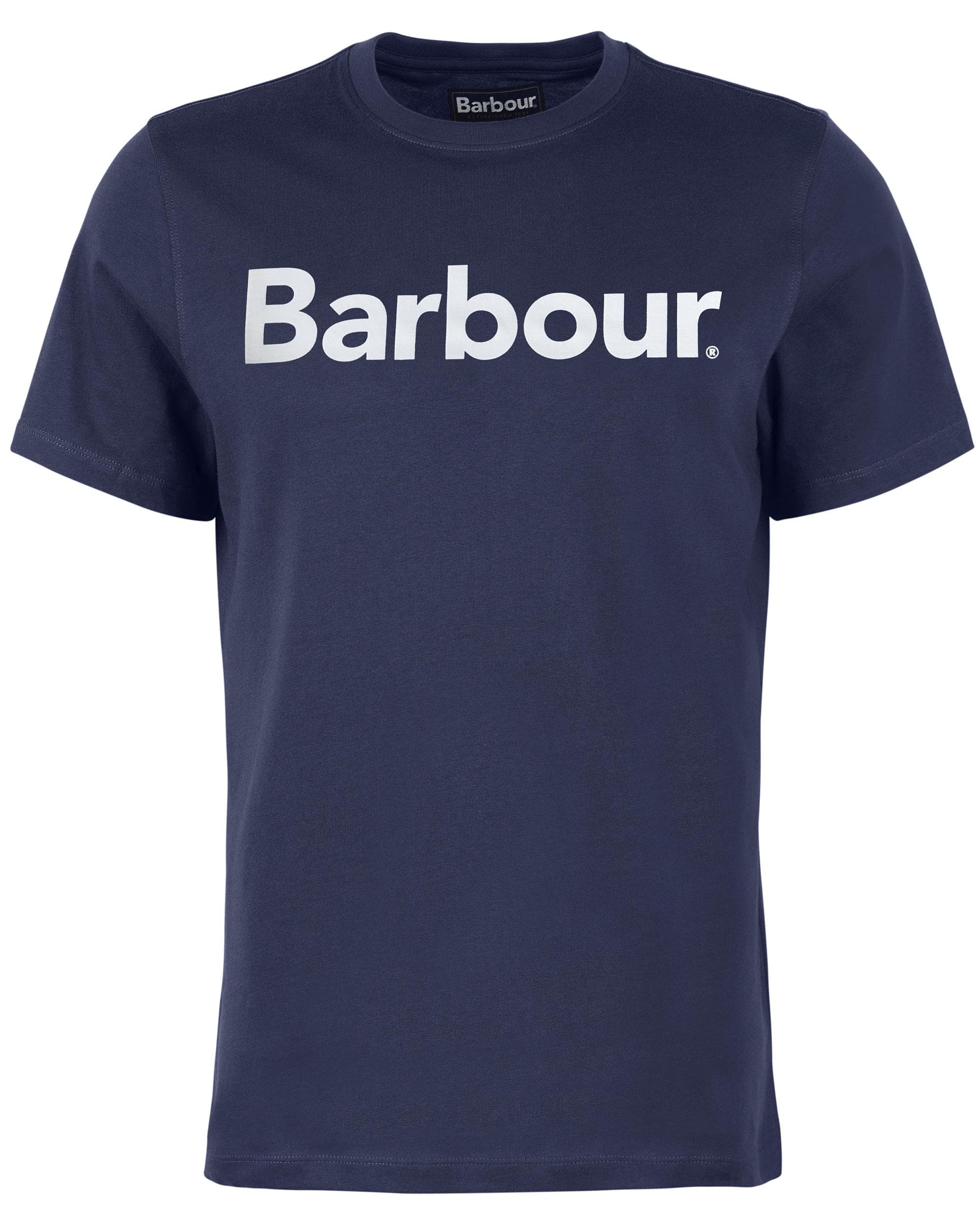 Barbour Logo Mens T-Shirt - New Navy - Image 6