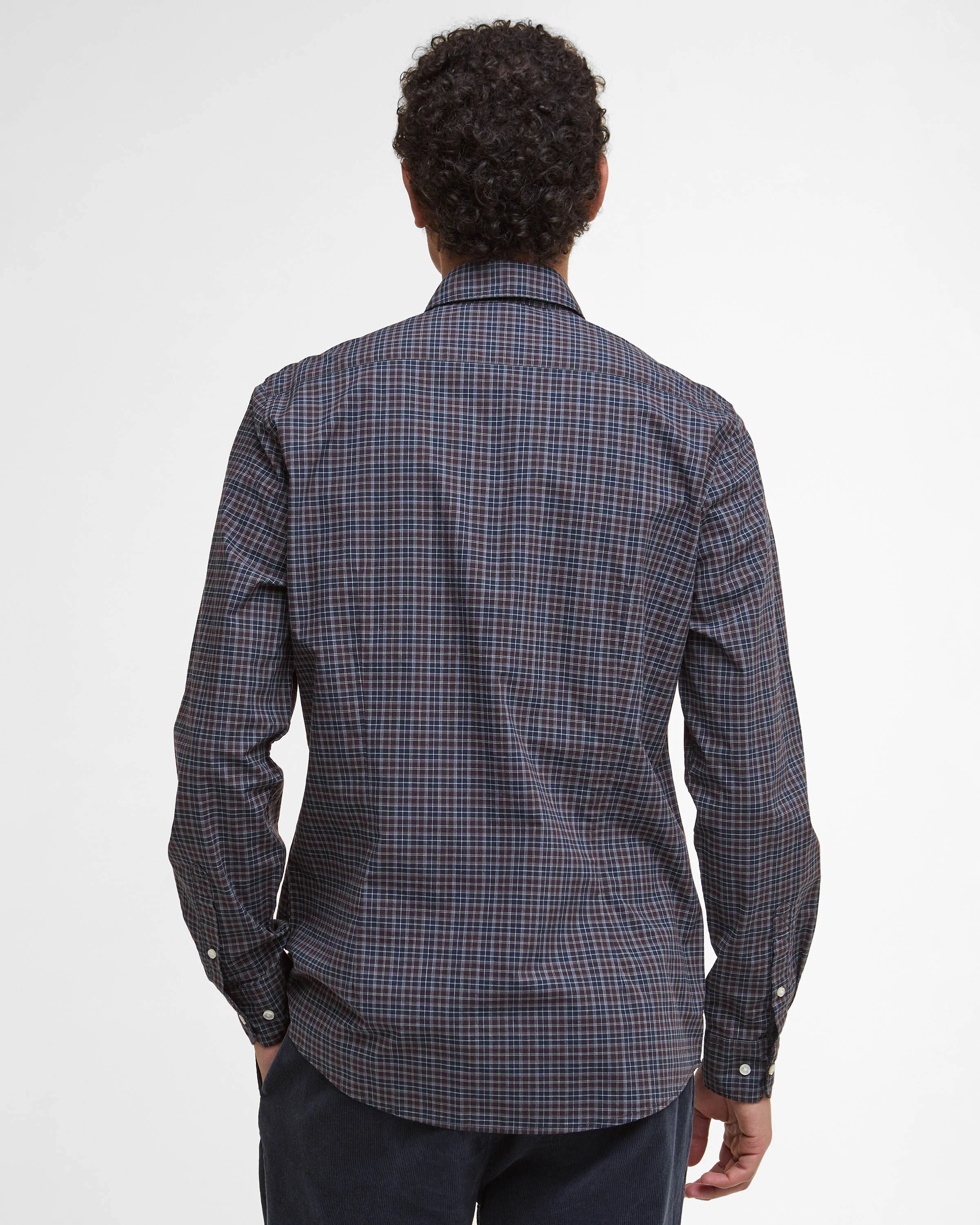 Barbour Lomond Tailored Mens Shirt - Midnight Oak Tartan - Image 4
