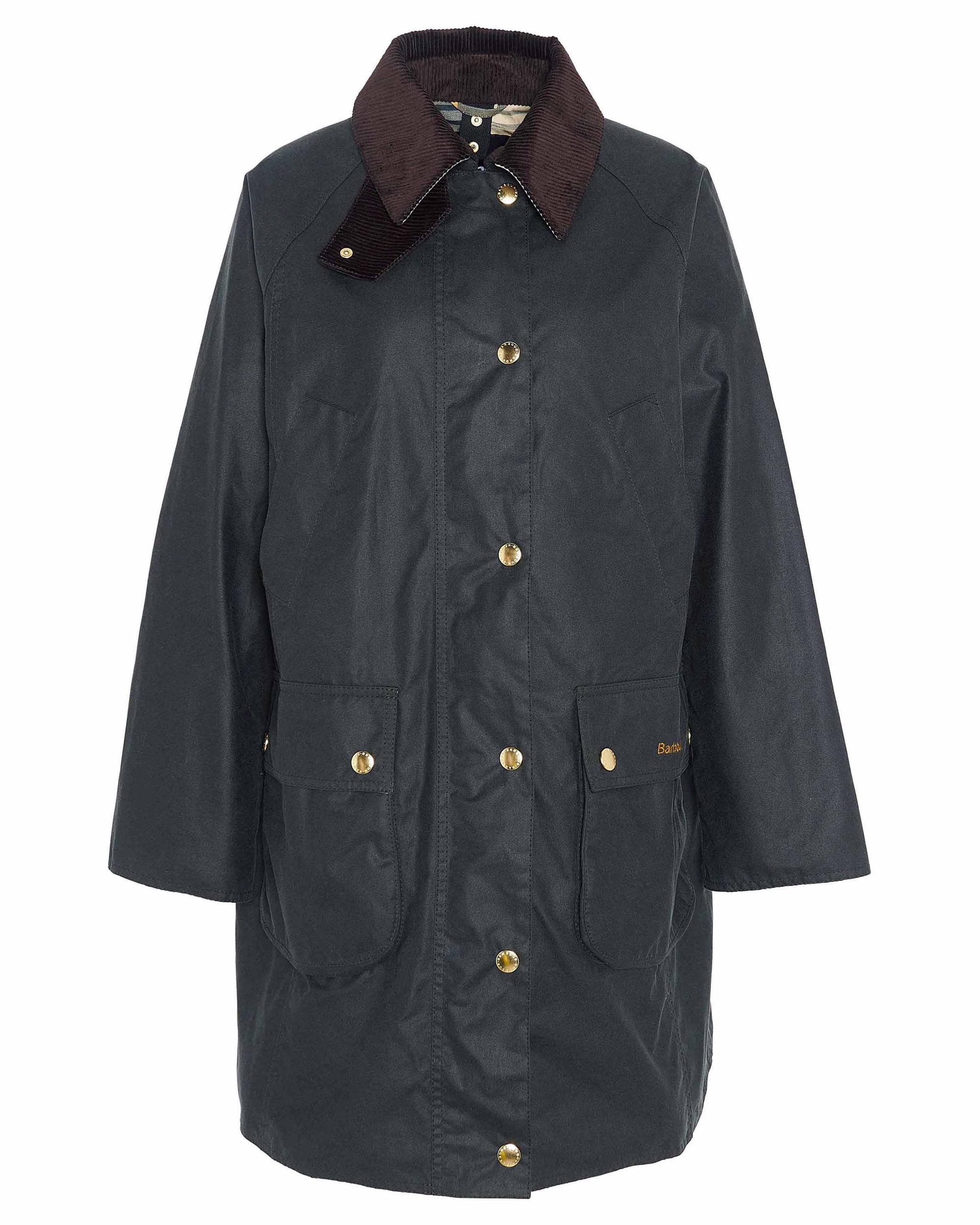 Barbour Long Beadnell Womens Wax Jacket - Sage/Ancient - Image 10
