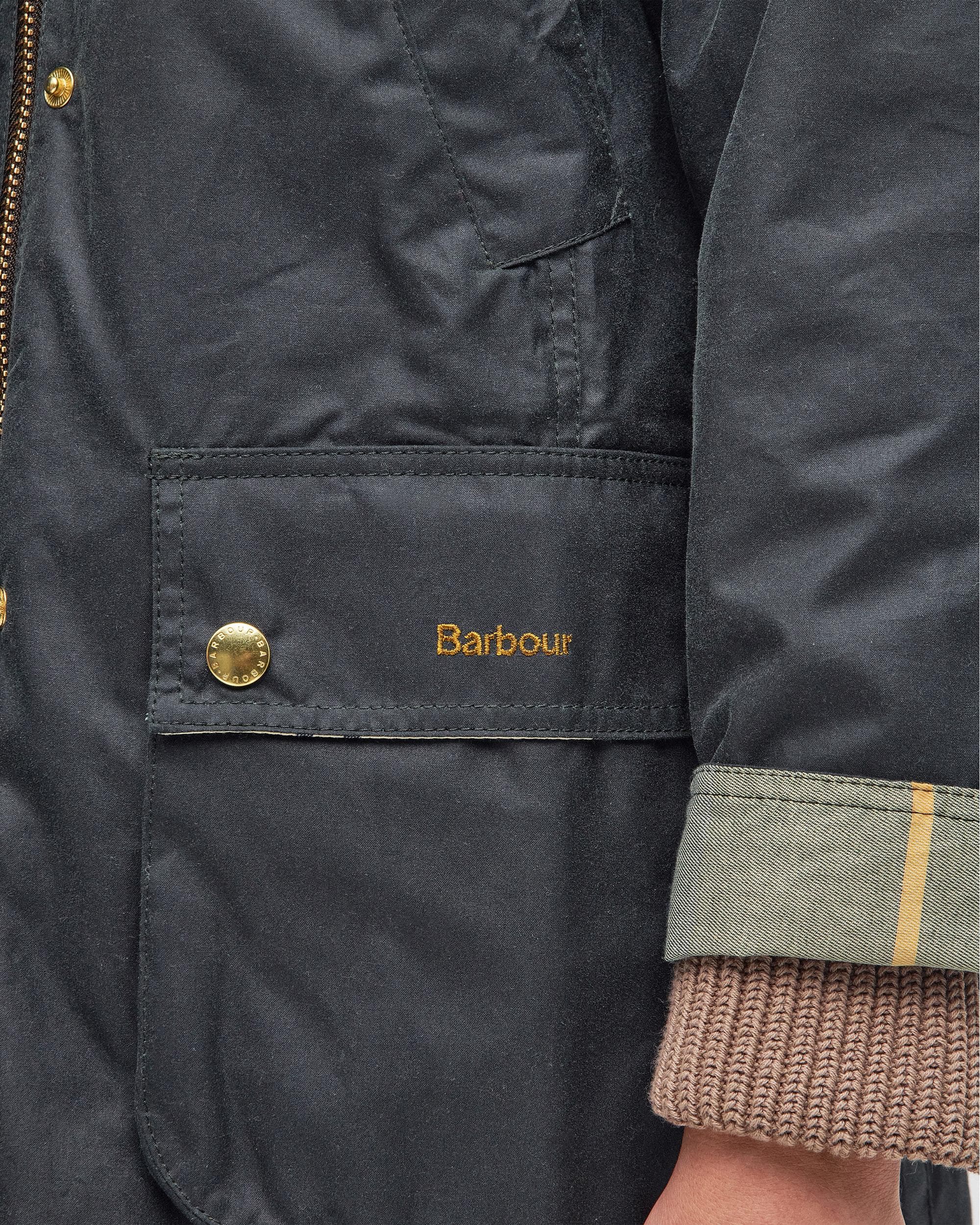 Barbour Long Beadnell Womens Wax Jacket - Sage/Ancient - Image 8