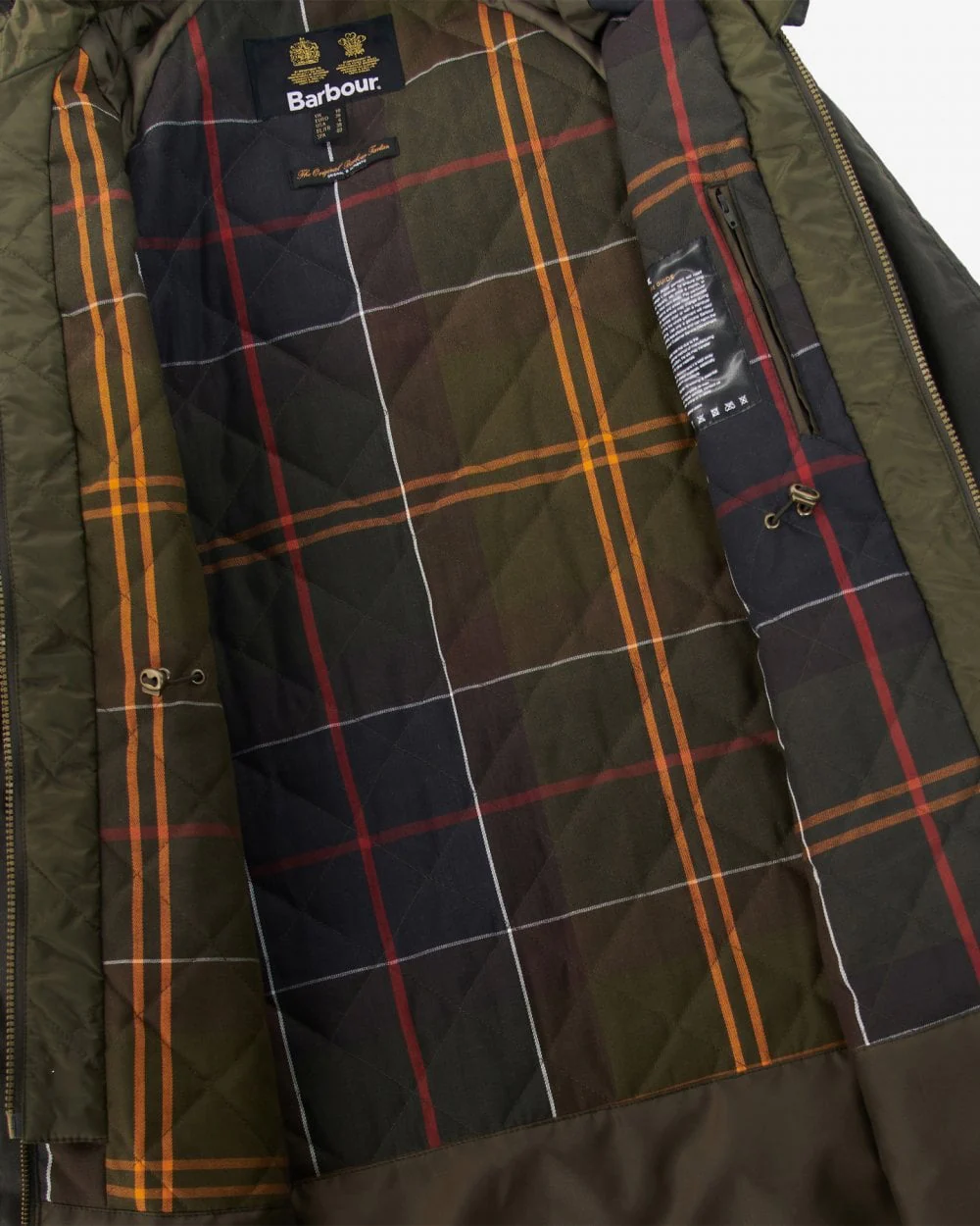 Barbour Long Cannich Womens Wax Jacket - Olive/Classic - Image 6