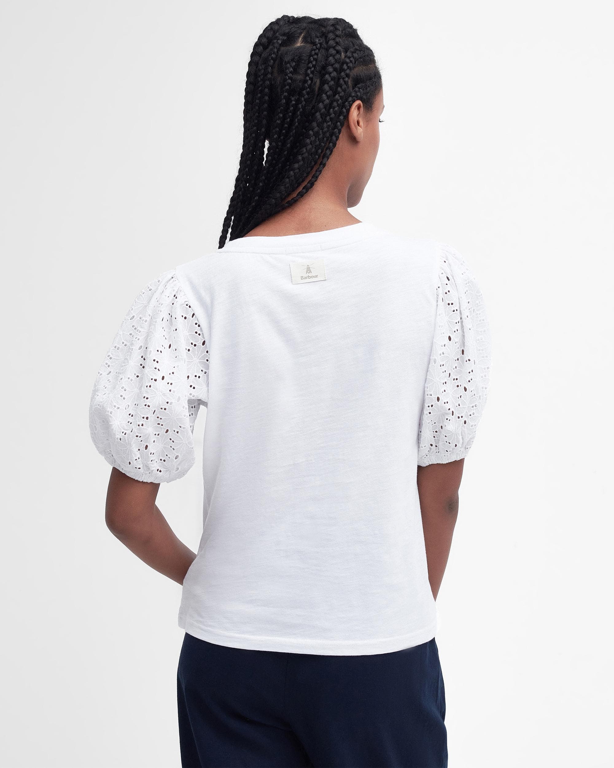 Barbour Longfield Womens Puff Sleeve Top - Image 4