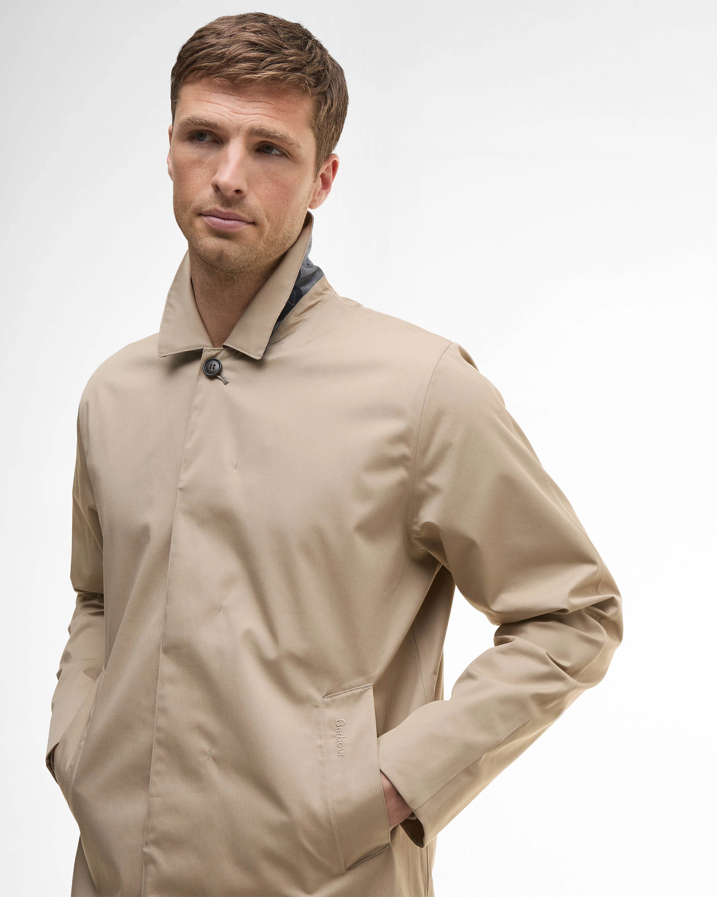Barbour Lorden Mens Jacket - Washed Stone - Image 3