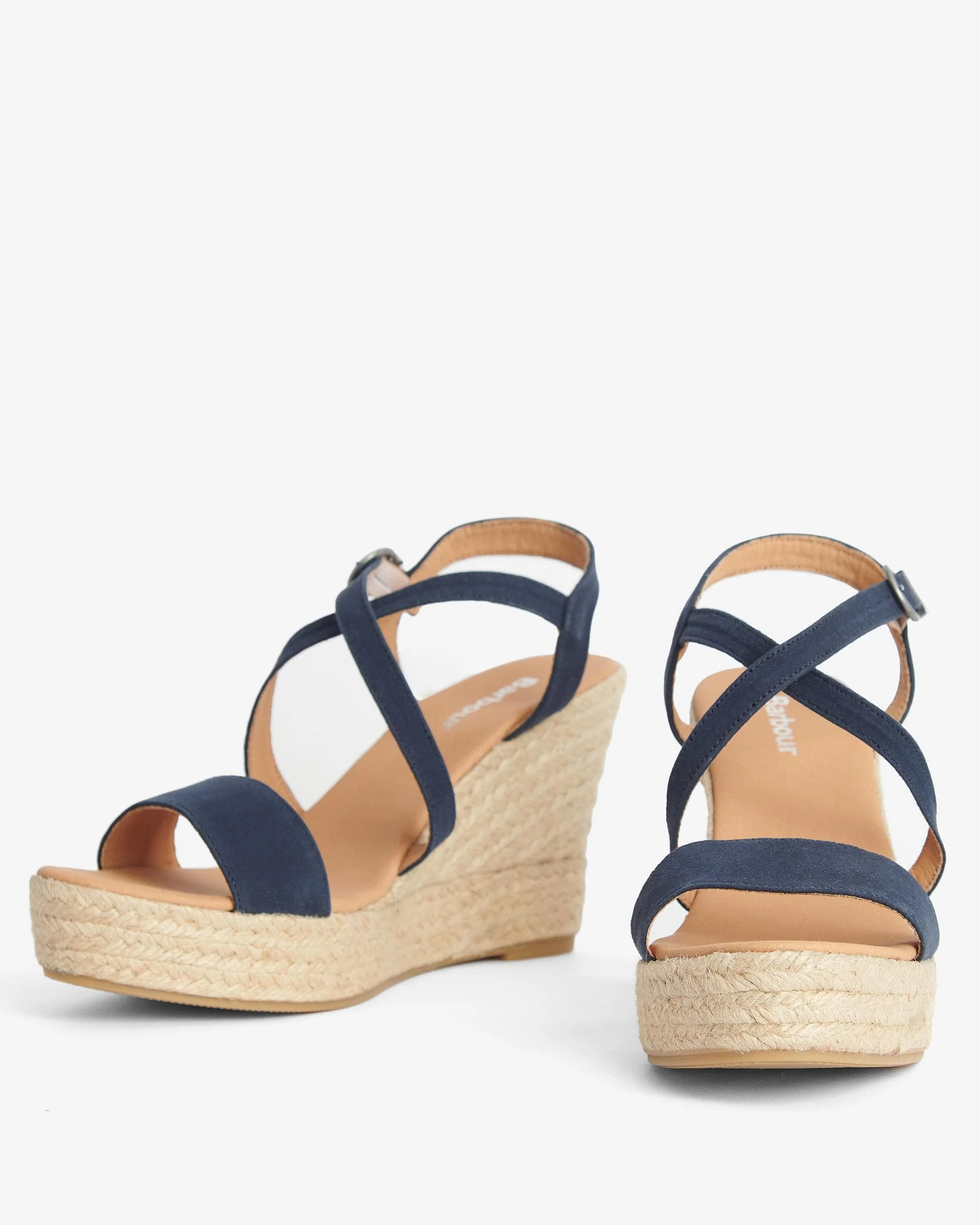 Barbour Lucia Womens Wedge Espadrilles - Dark Navy - Image 2