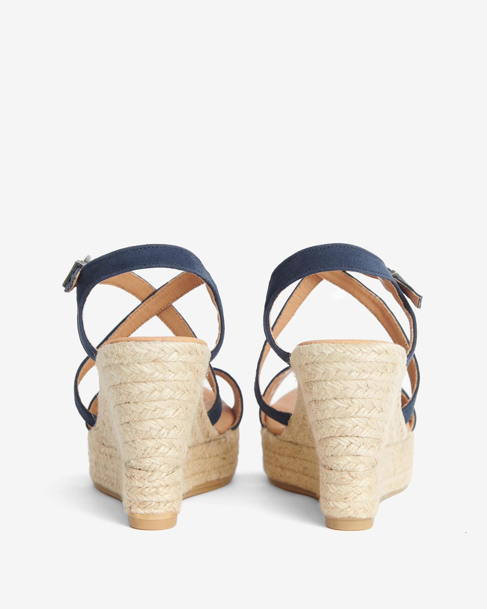 Barbour Lucia Womens Wedge Espadrilles - Dark Navy - Image 4