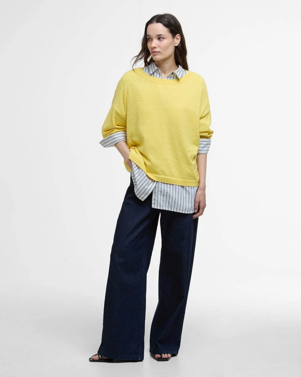 Barbour Lucy Womens Jumper - Sunray Yellow - Image 2