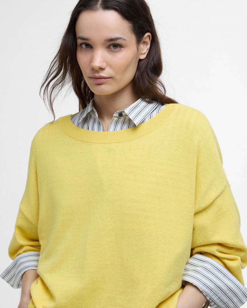 Barbour Lucy Womens Jumper - Sunray Yellow - Image 7