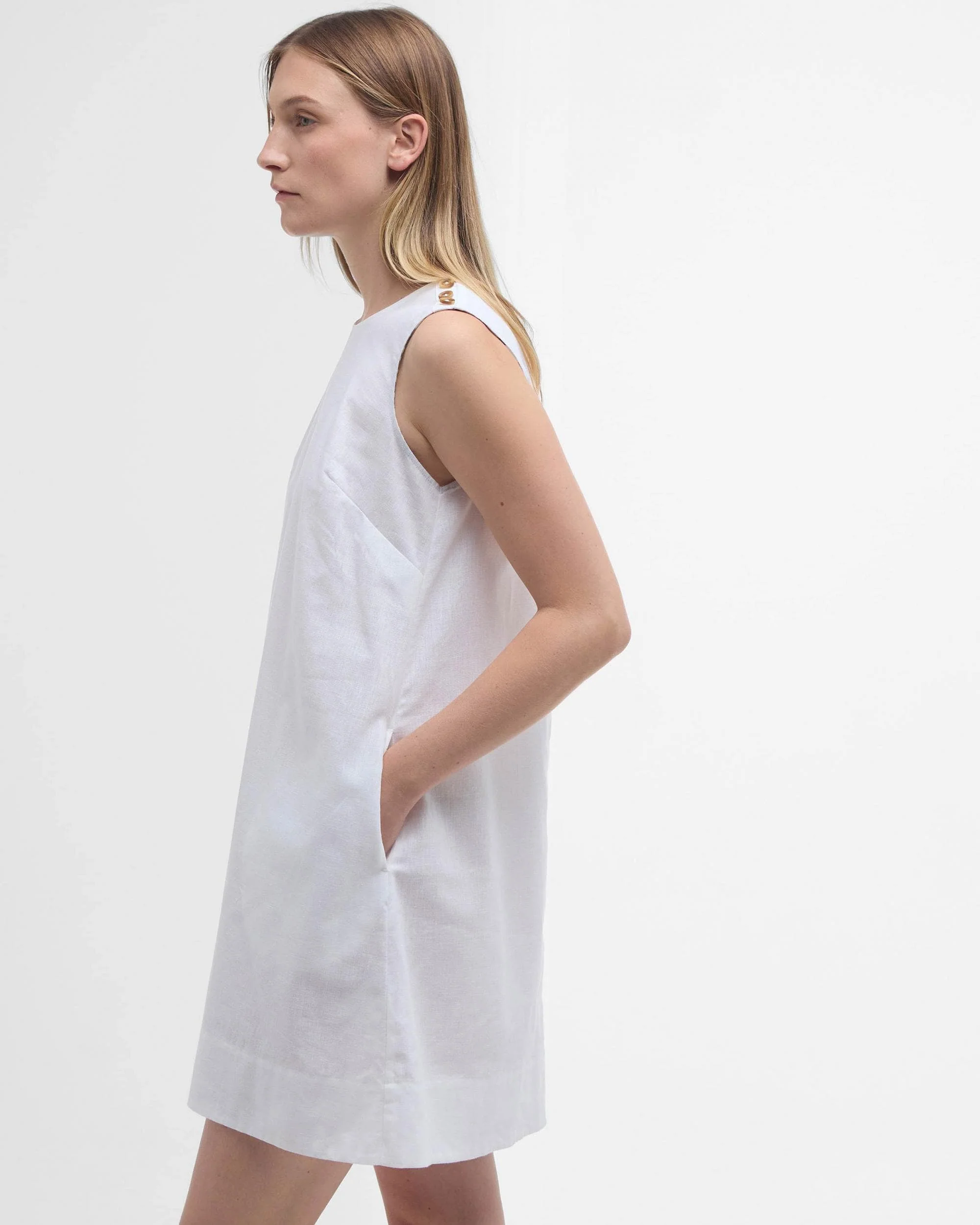 Barbour Lucy Womens Mini Dress - White - Image 3
