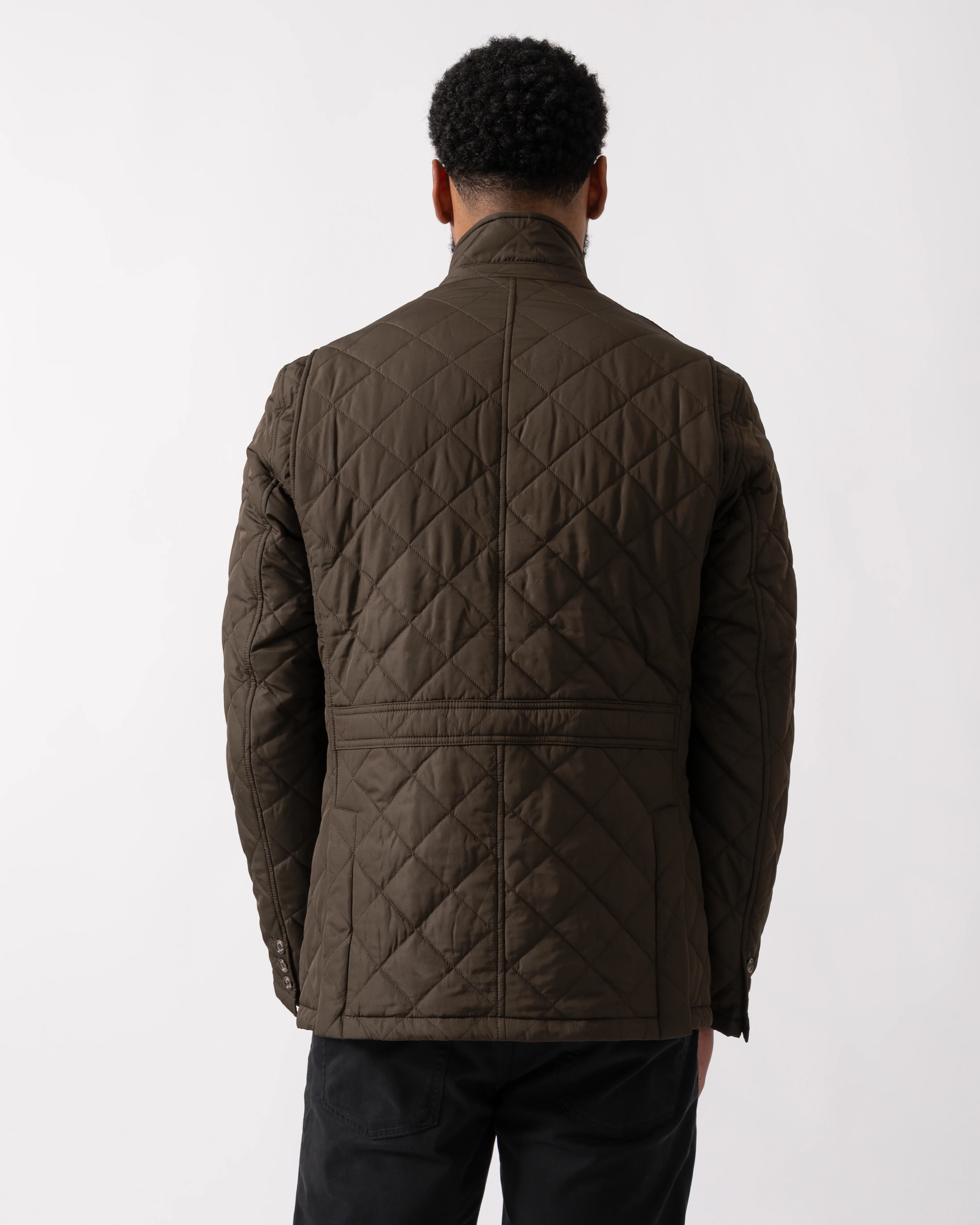 Barbour Lutz Mens Quilted Jacket - Olive - Image 4