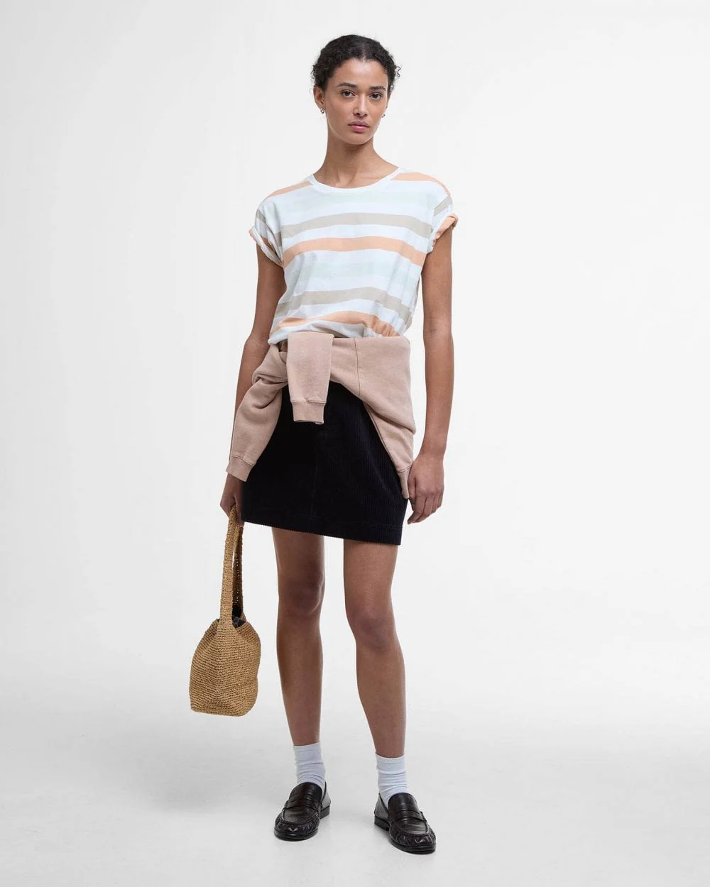 Barbour Lyndale Womens Top - Toast Stripe - Image 2