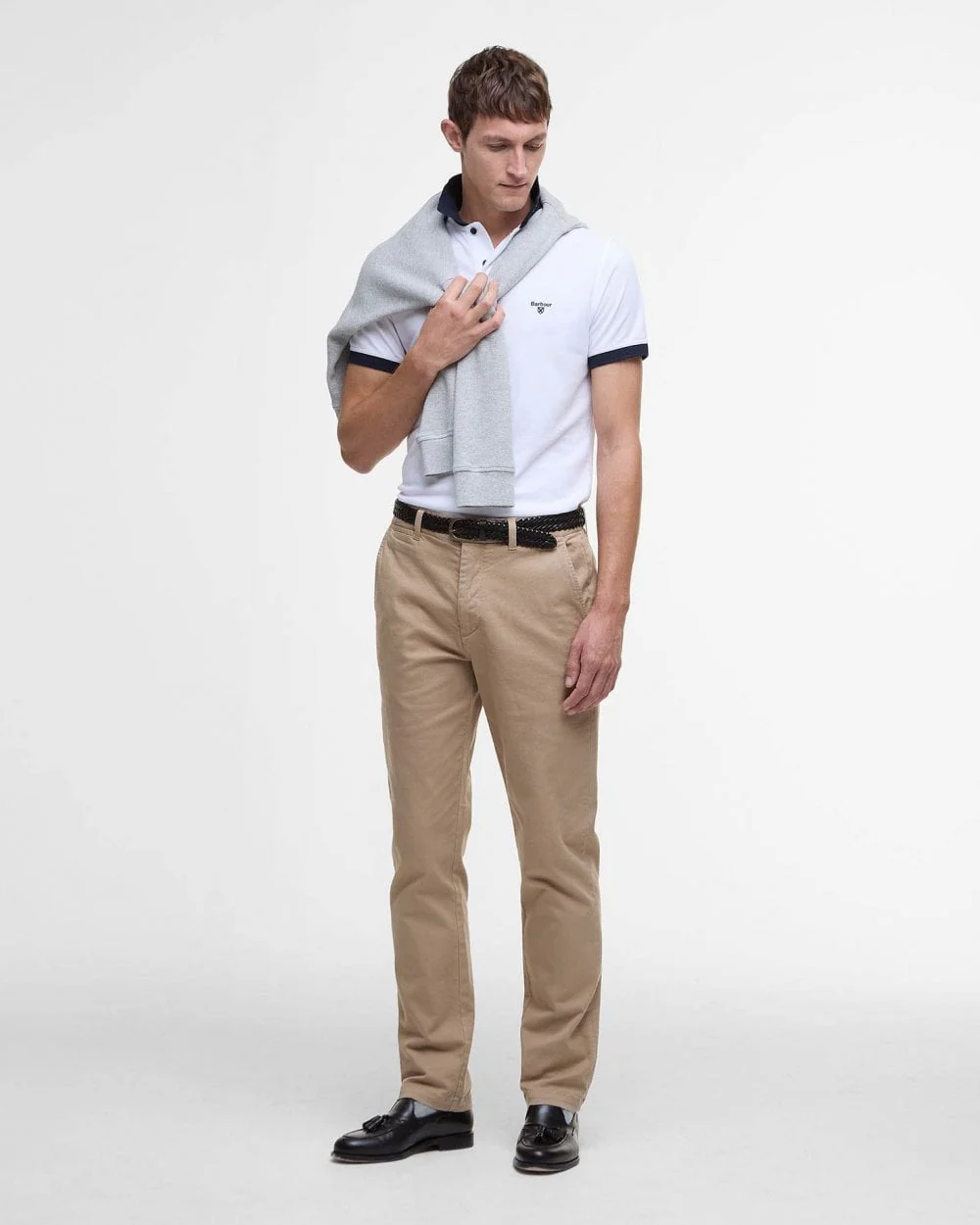 Barbour Lynmouth Mens Polo Shirt - White - Image 2