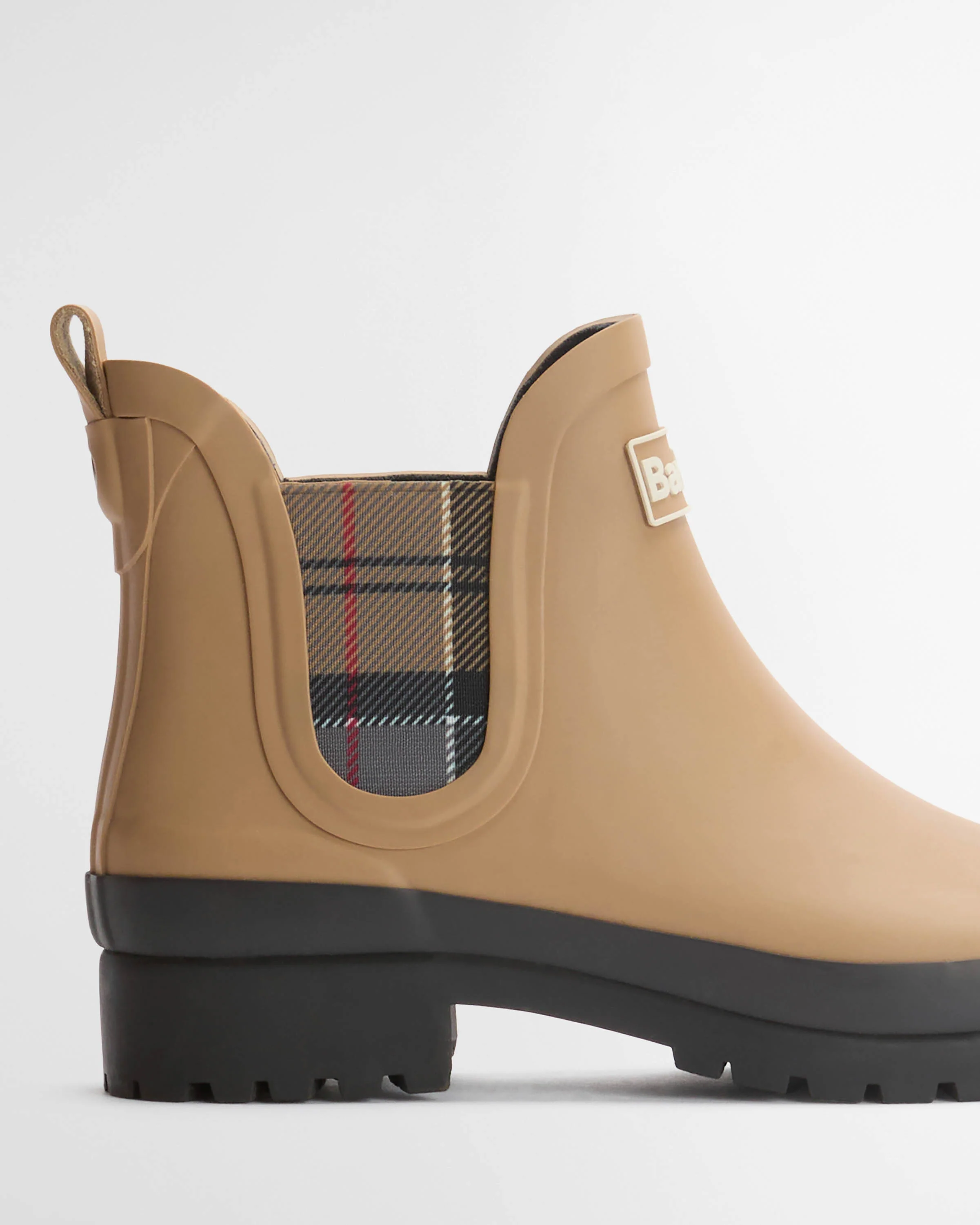 Barbour Mallow Womens Chelsea Wellies - Beige/Dress Tartan - Image 7