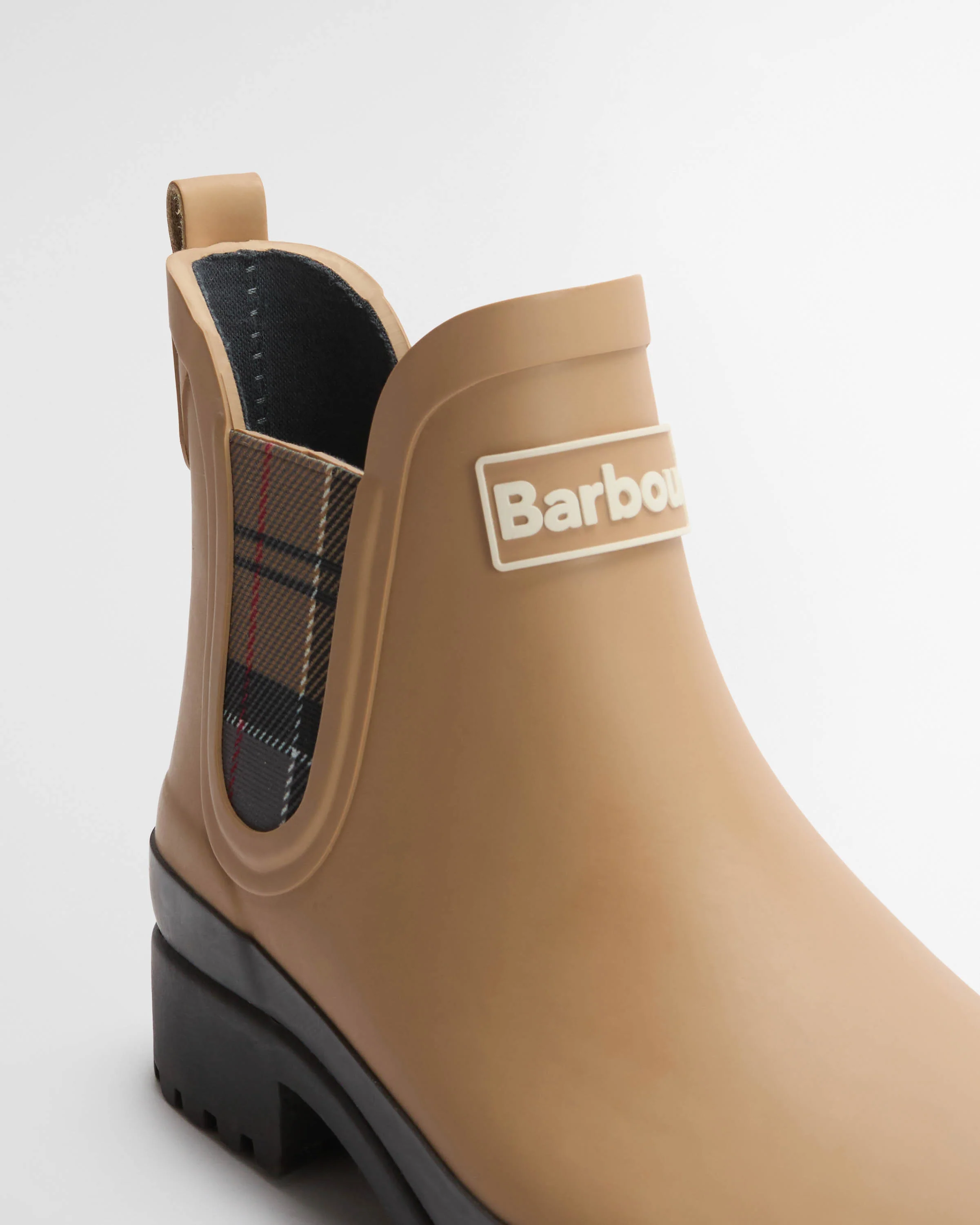 Barbour Mallow Womens Chelsea Wellies - Beige/Dress Tartan - Image 8