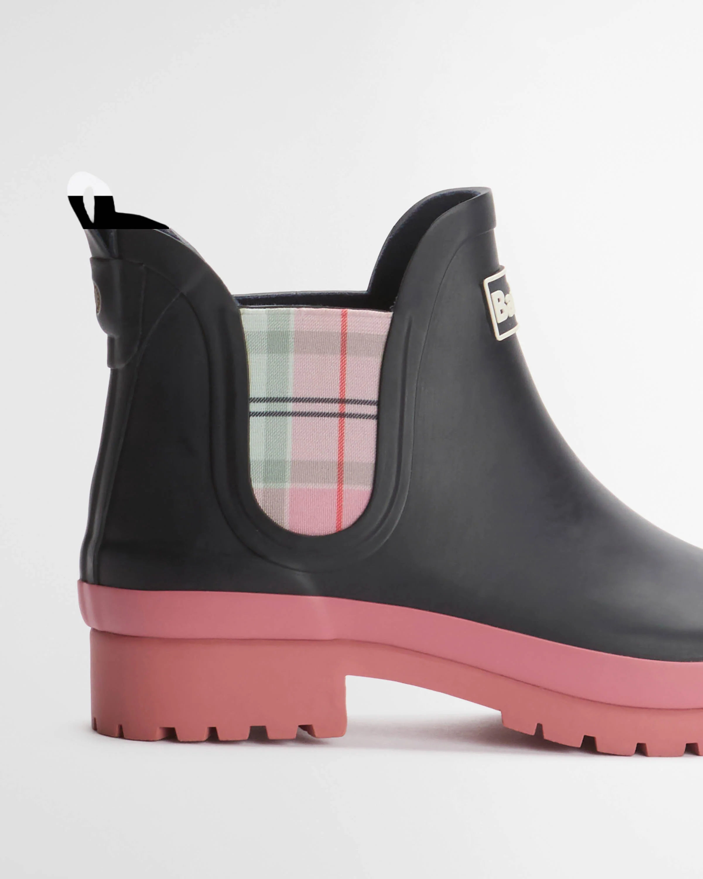 Barbour Mallow Womens Chelsea Wellies - Navy/Cherry Blossom - Image 6