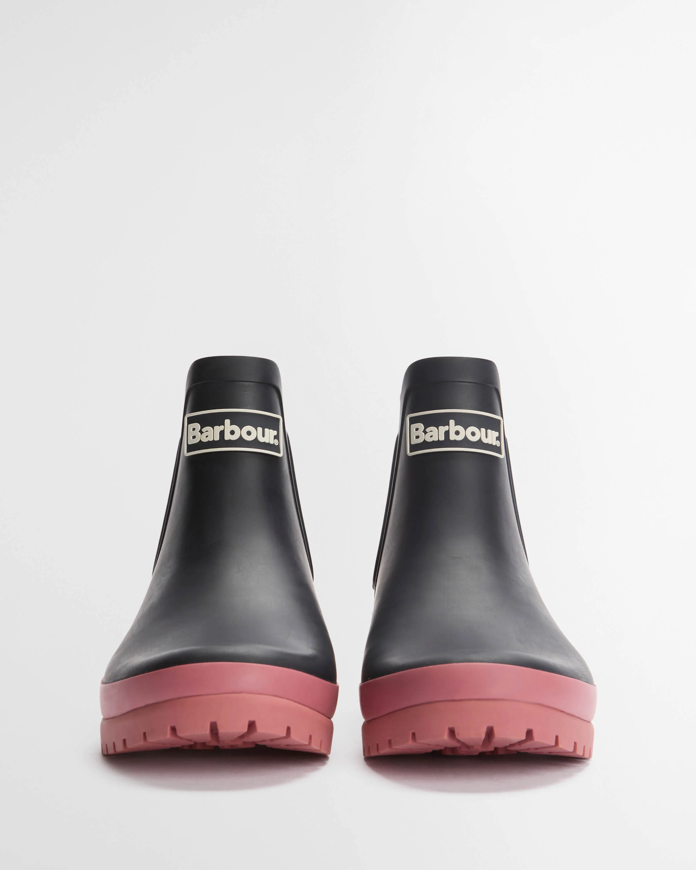 Barbour Mallow Womens Chelsea Wellies - Navy/Cherry Blossom - Image 9