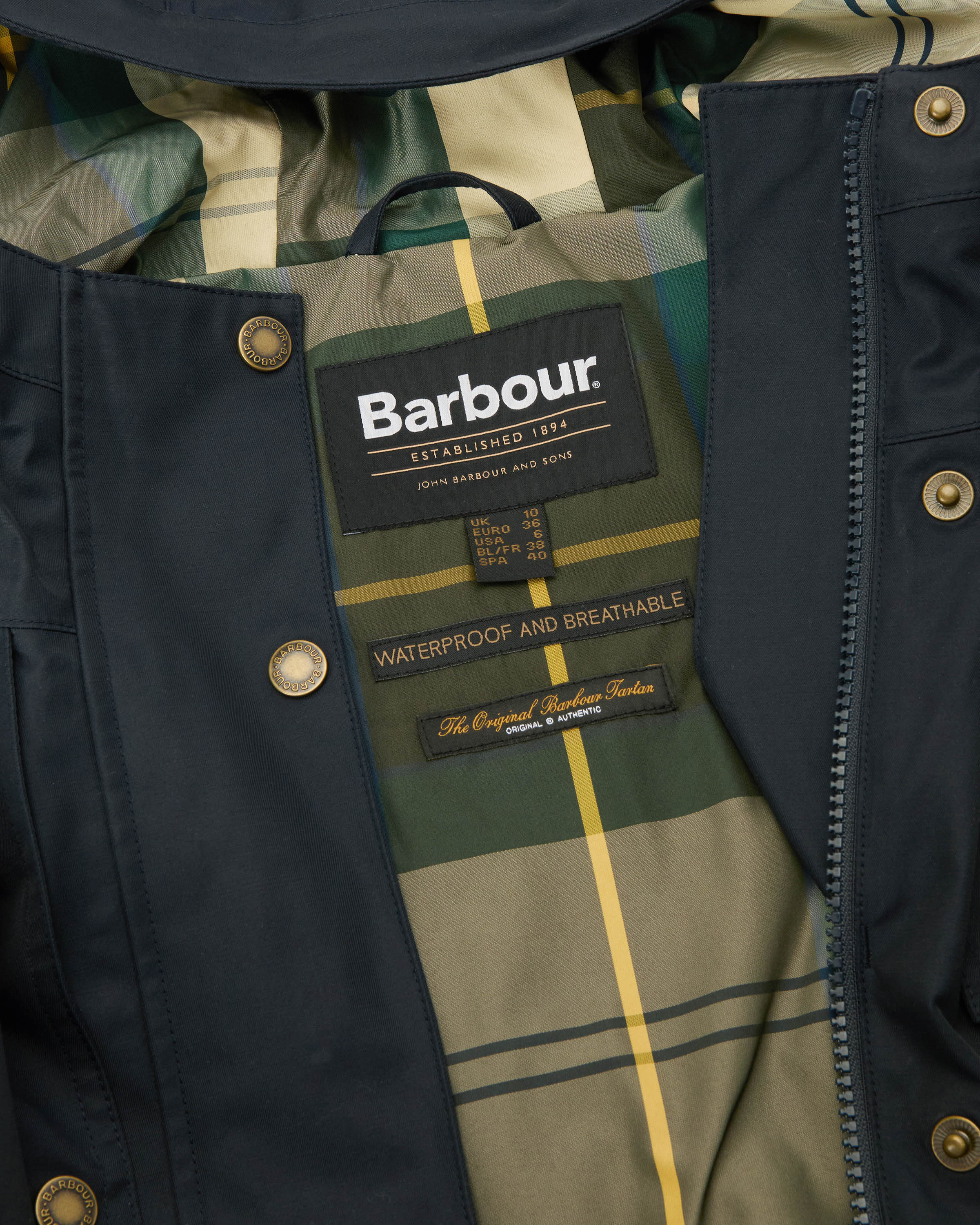 Barbour Maple Womens Waterproof Jacket - Dark Navy/Ancient - Image 8
