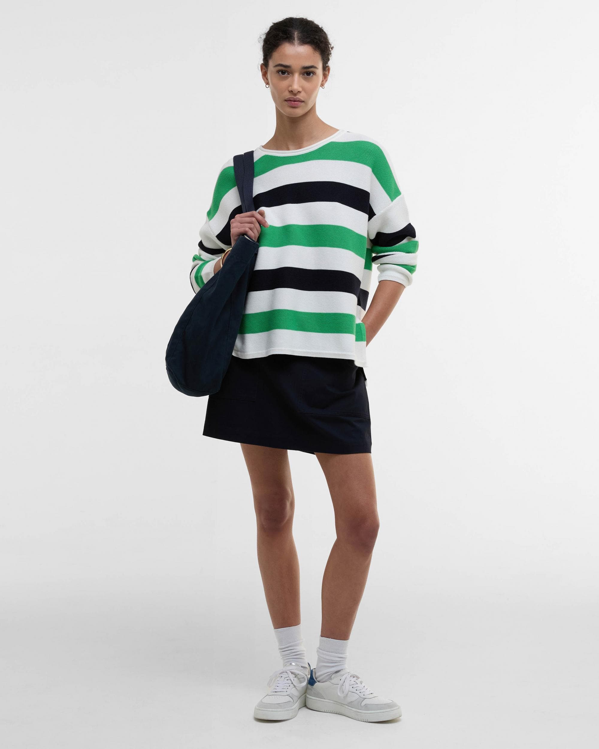 Barbour Marine Stripe Womens Knitted Jumper - Multi Stripe - Image 2