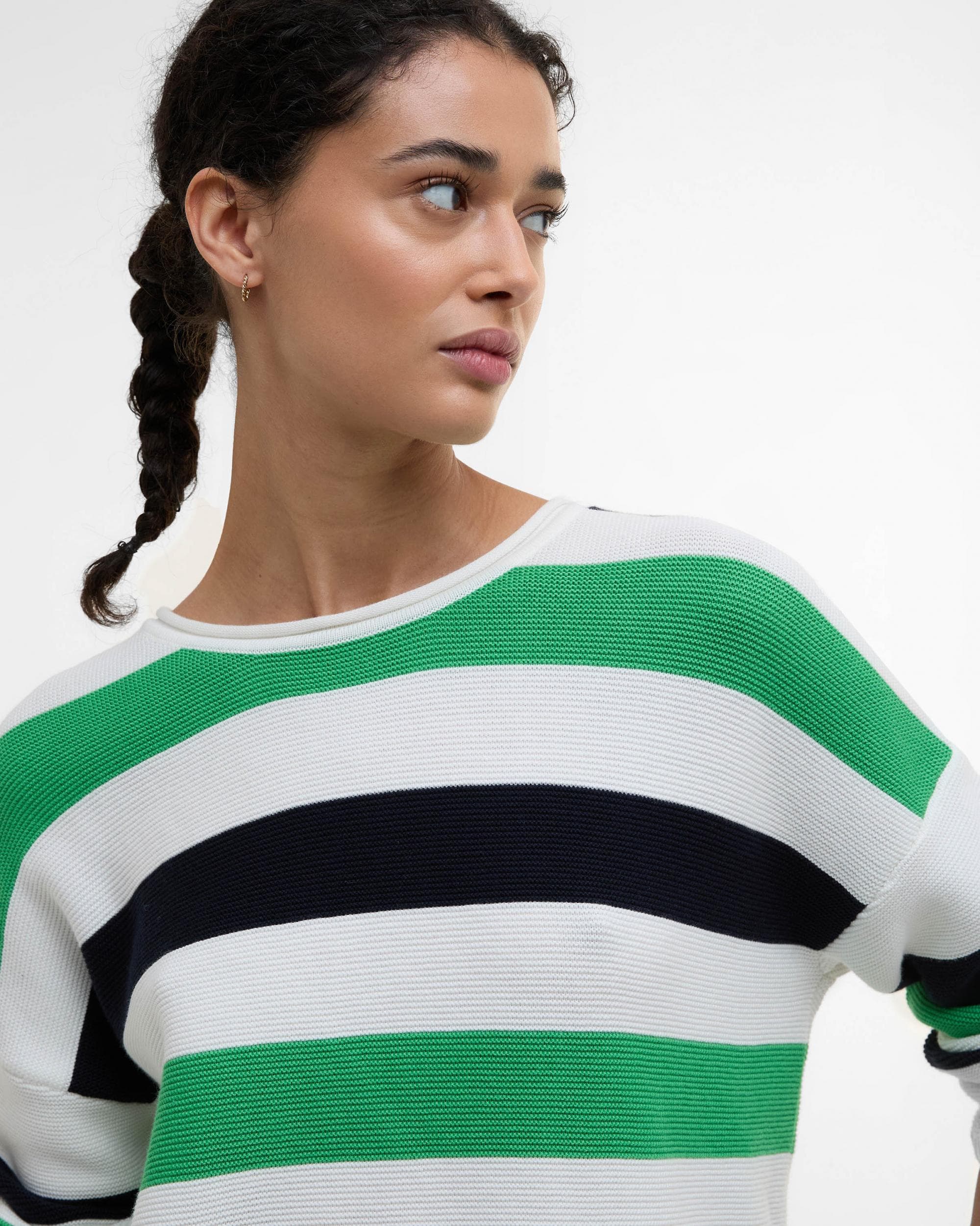 Barbour Marine Stripe Womens Knitted Jumper - Multi Stripe - Image 4