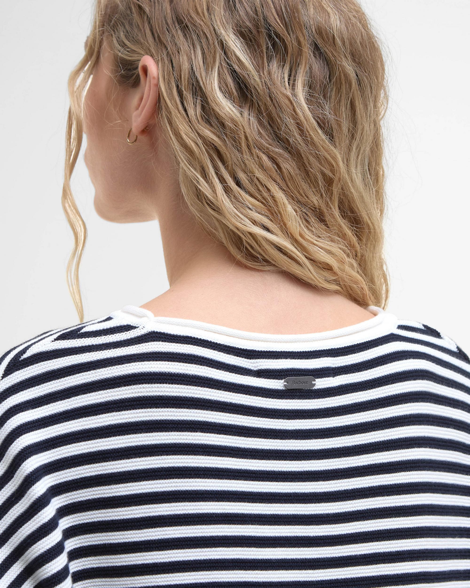 Barbour Marine Stripe Womens Knitted Jumper - Navy Stripe - Image 5
