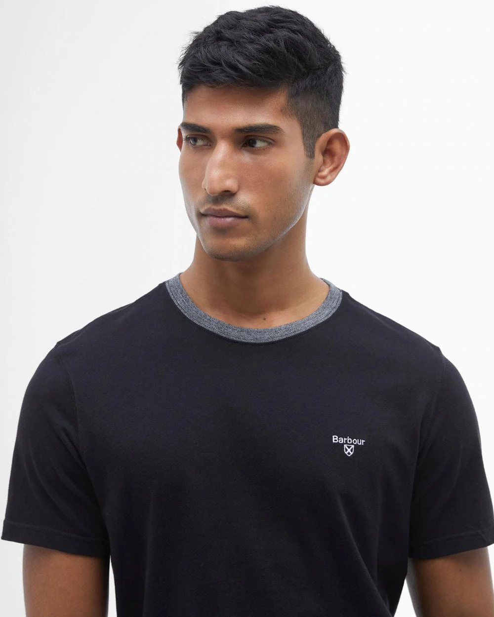 Barbour Marlton Mens Logo T-Shirt - Black - Image 3