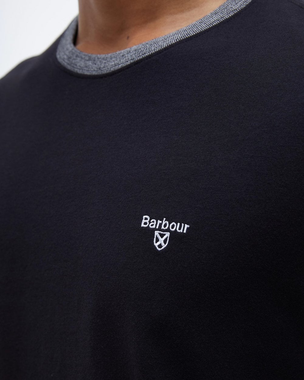 Barbour Marlton Mens Logo T-Shirt - Black - Image 4