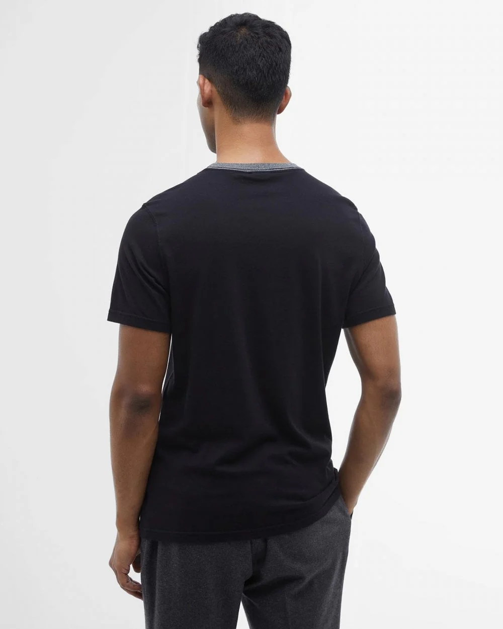 Barbour Marlton Mens Logo T-Shirt - Black - Image 5
