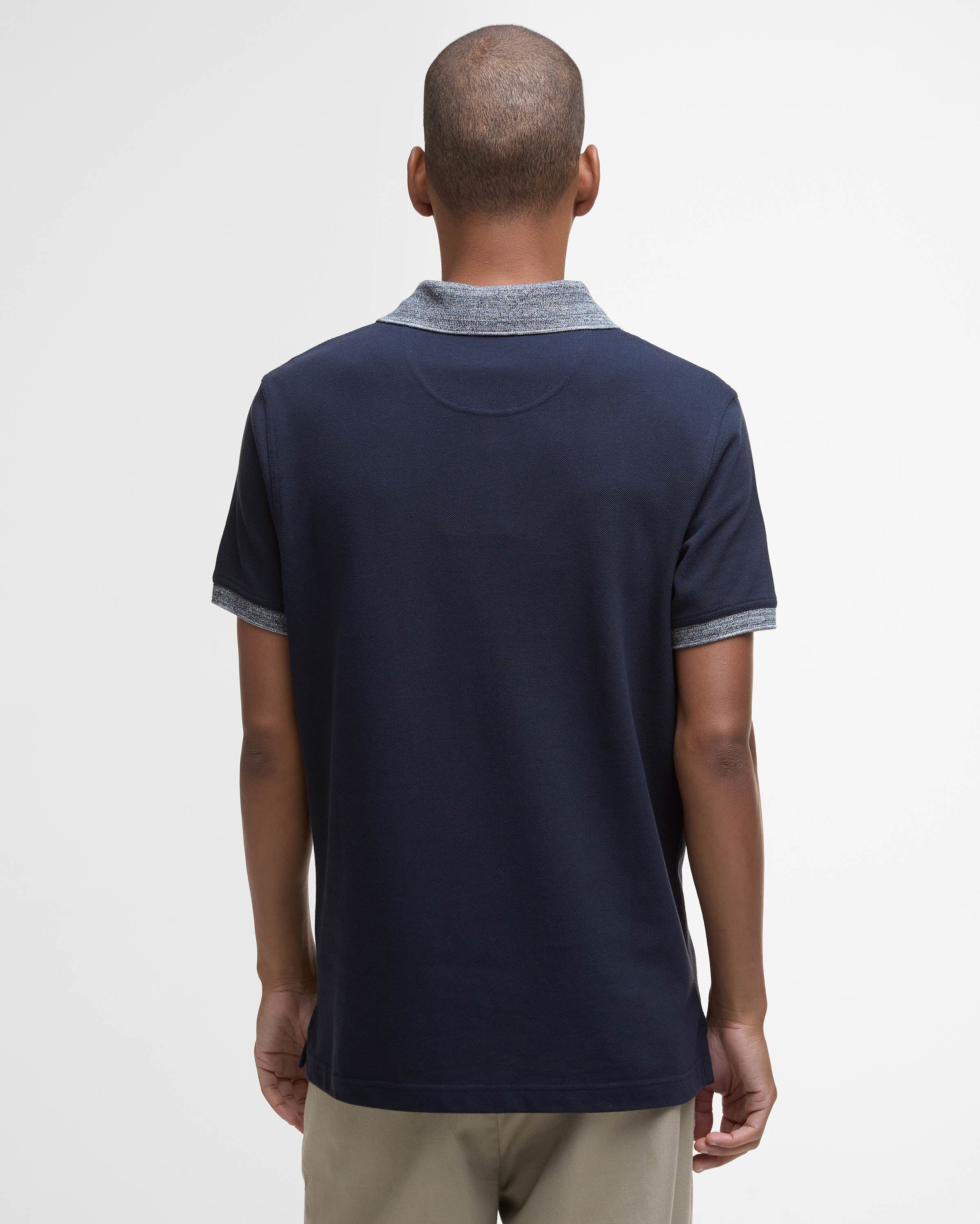 Barbour Marlton Mens Tailored Fit Polo Shirt - Navy - Image 4