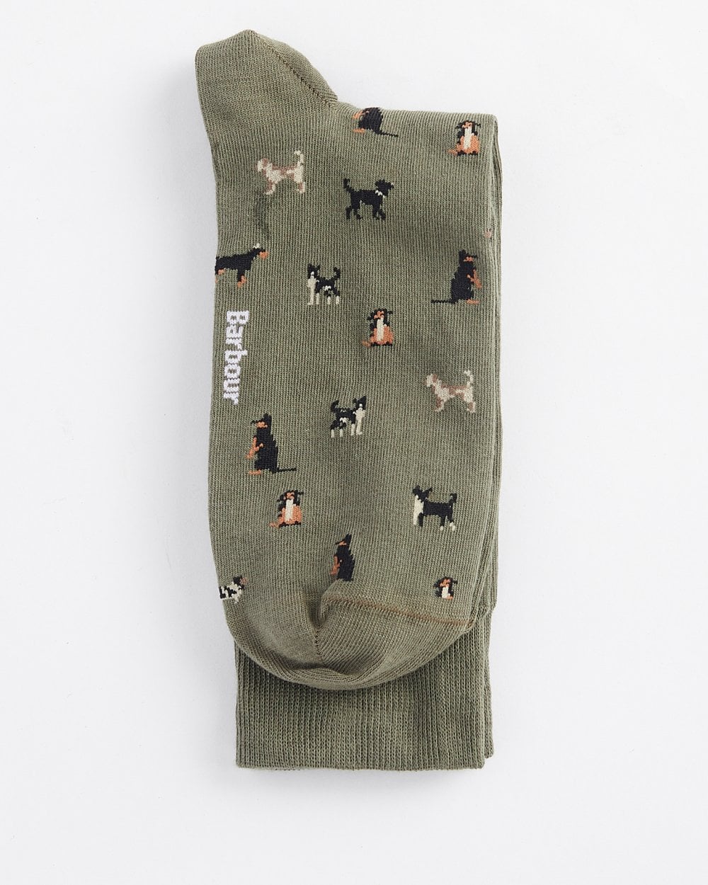 Barbour Mavin Mens Socks - Mid Olive/Dog - Image 2