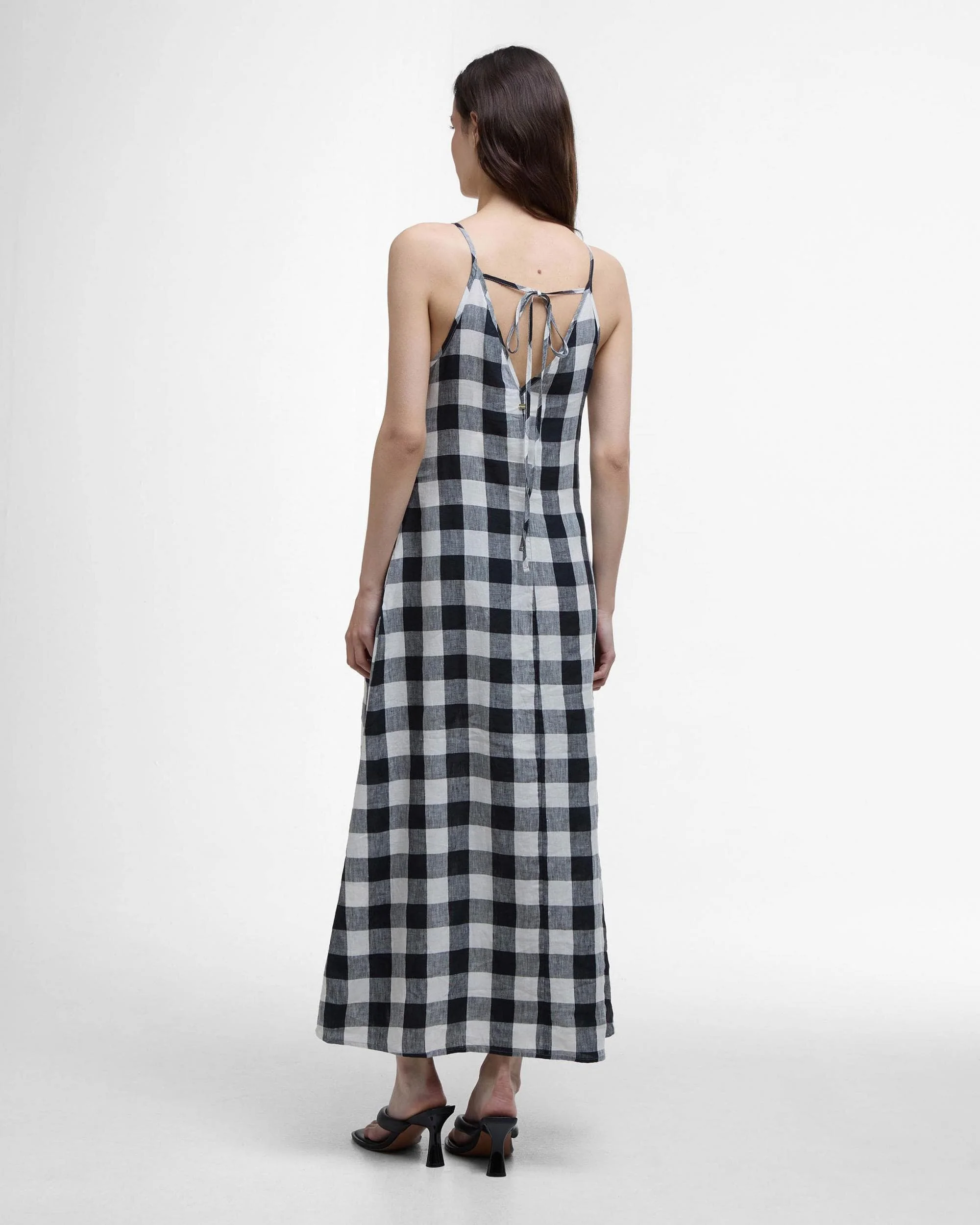 Barbour Maya Womens Gingham Midi Dress - Image 5