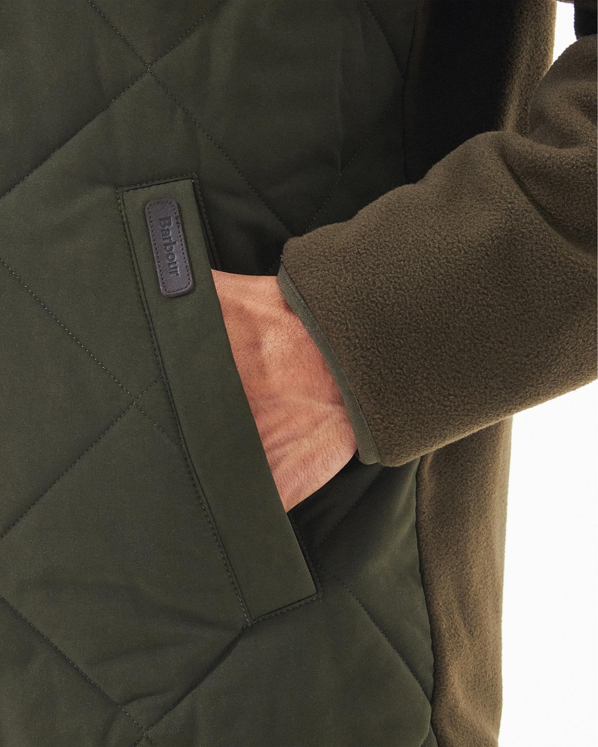 Barbour Mens Hybrid Fleece Jacket - Image 3