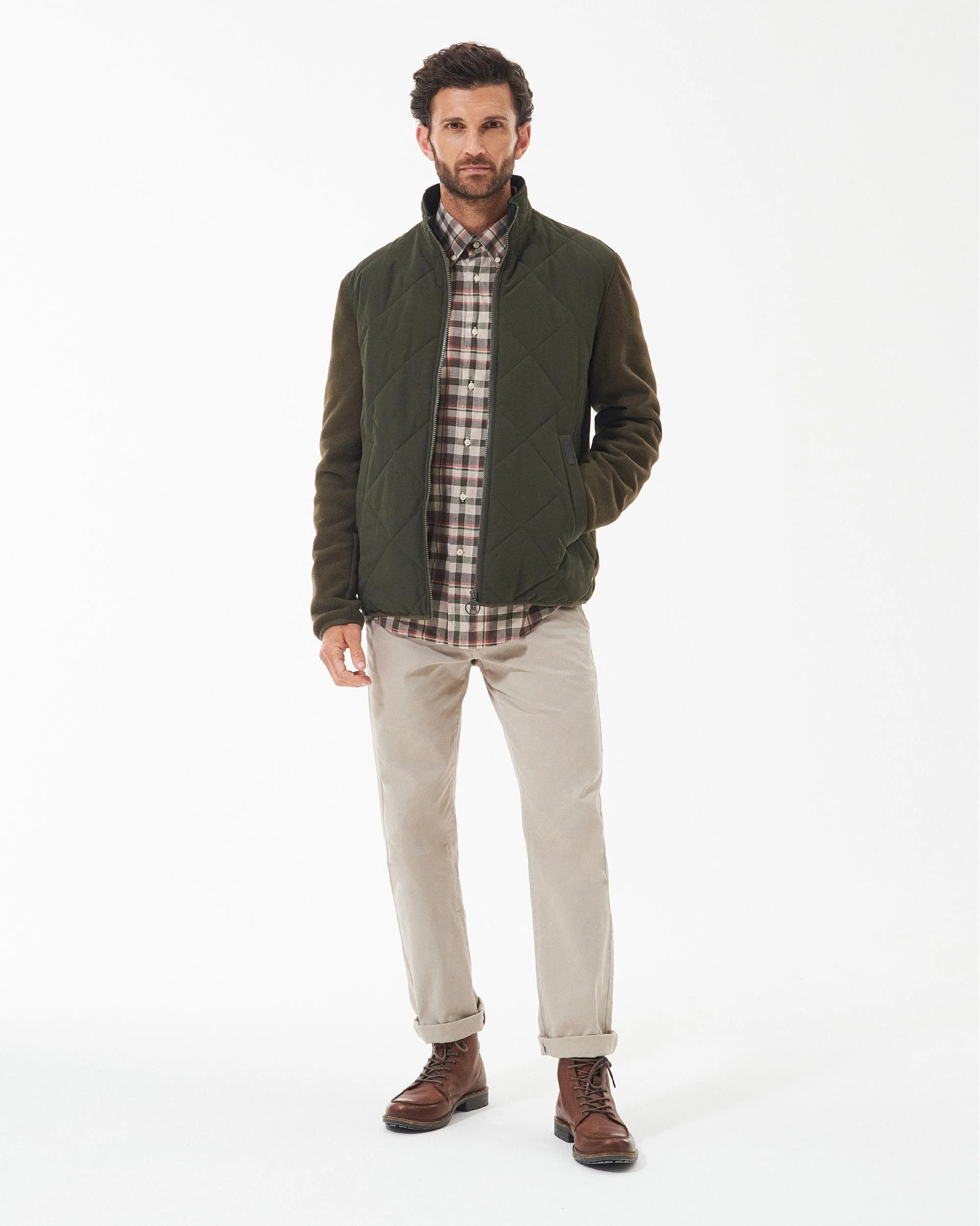 Barbour Mens Hybrid Fleece Jacket - Image 4