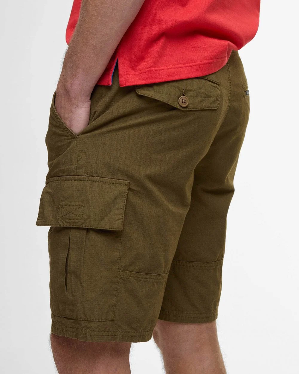 Barbour Mens Ripstop Shorts - Light Sage - Image 4