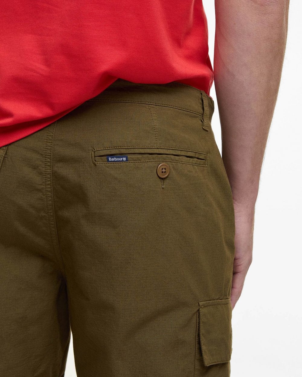 Barbour Mens Ripstop Shorts - Light Sage - Image 5