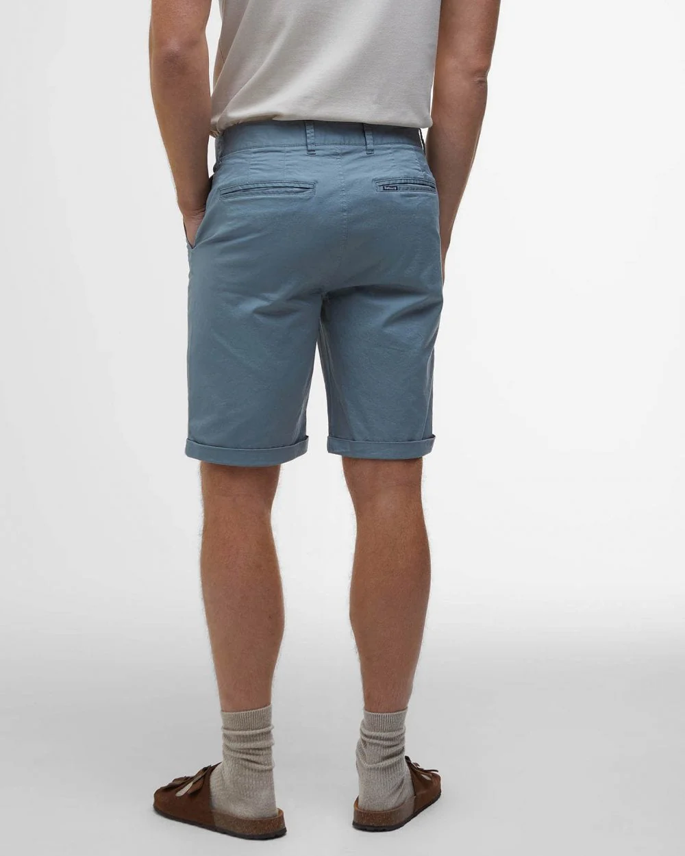 Barbour Mens Smart Chino Shorts - Lead - Image 6