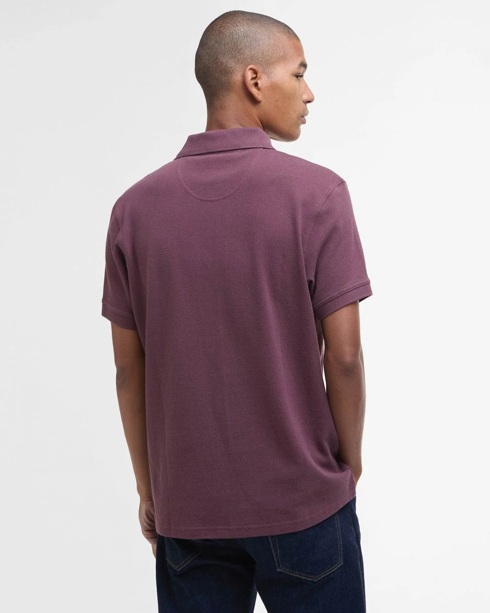 Barbour Mens Sports Polo Shirt - Burnt Heather - Image 4