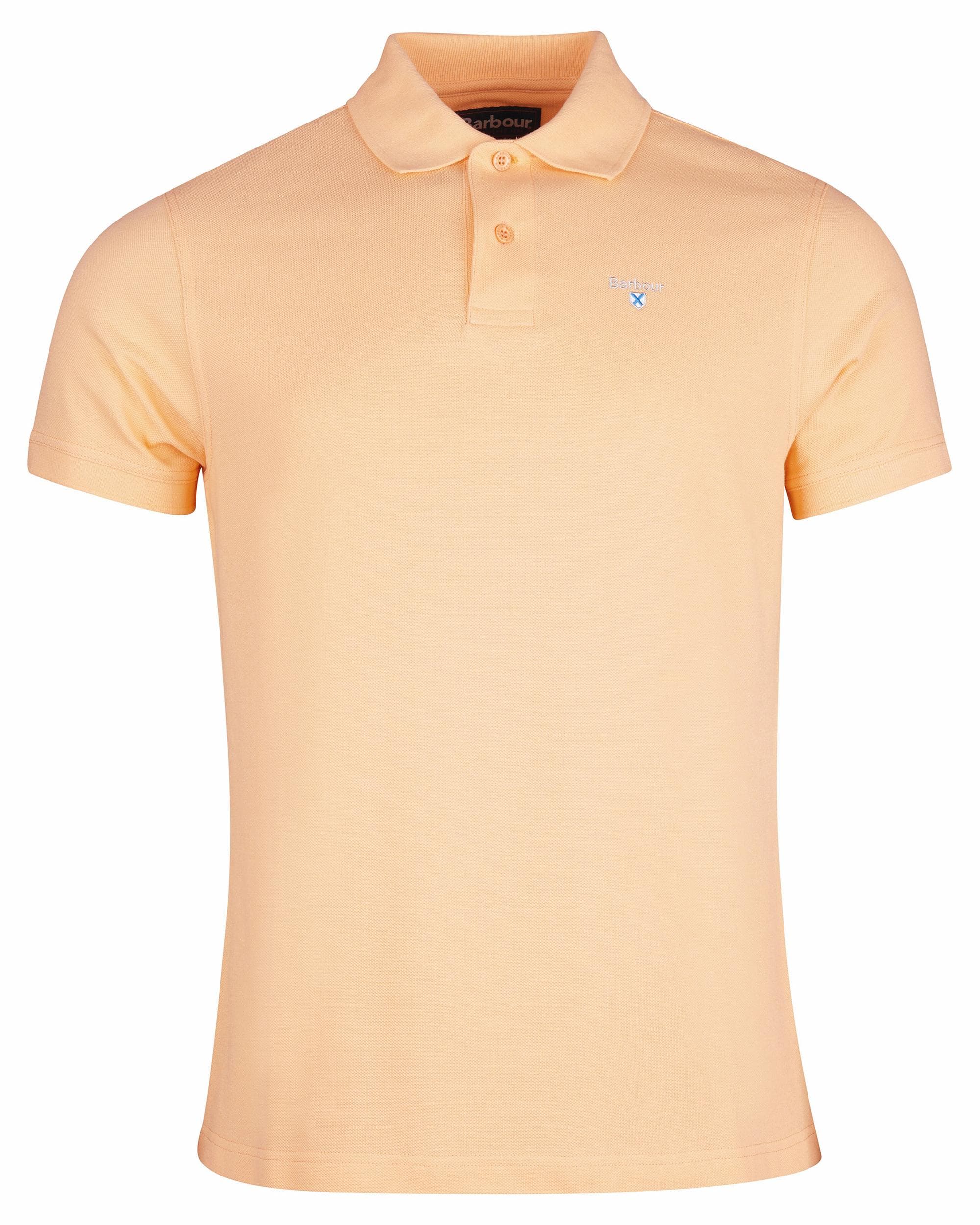 Barbour Mens Sports Polo Shirt - Coral Sands - Image 7