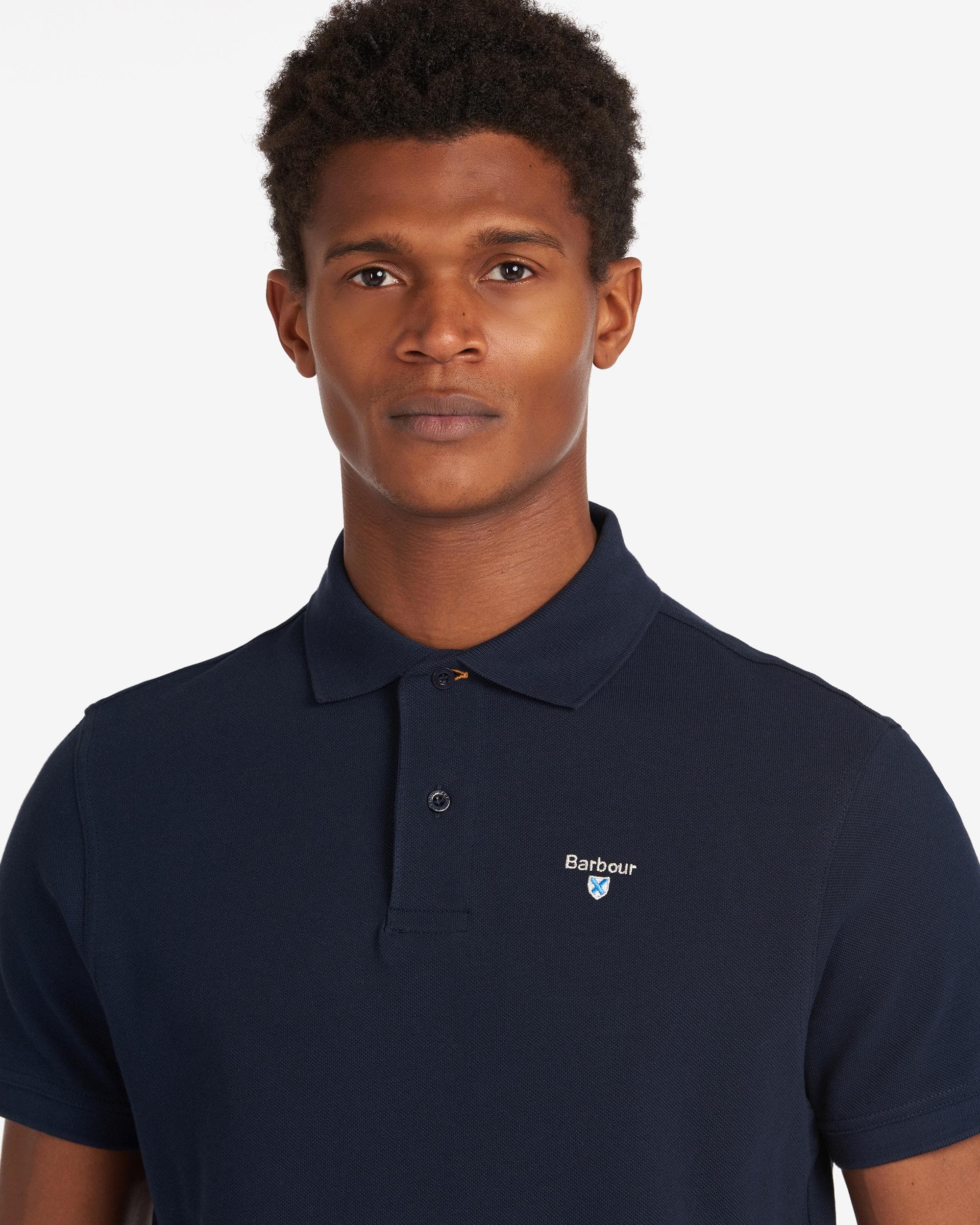 Barbour Mens Sports Polo Shirt - New Navy - Image 2